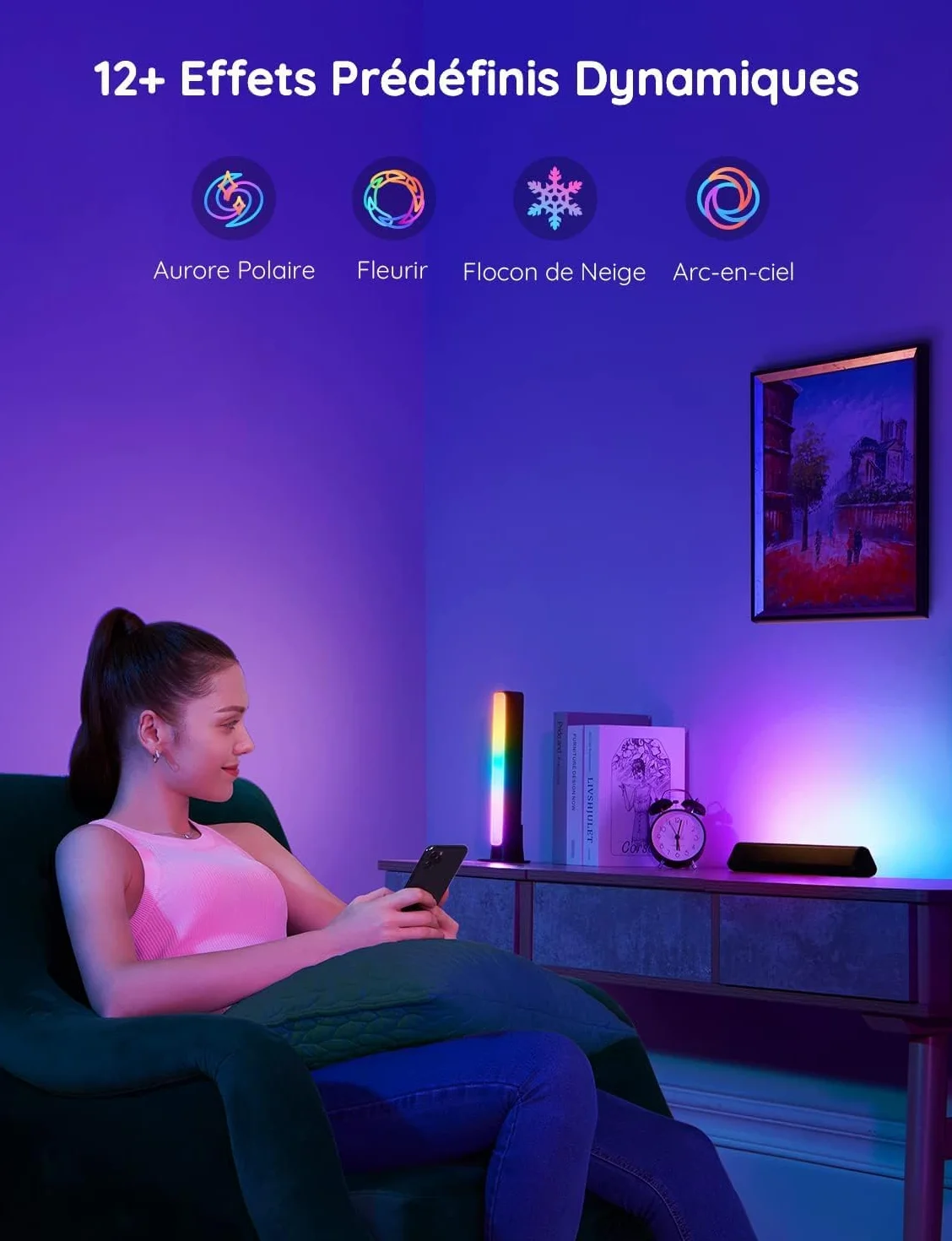 Govee Barres Lumineuses LED RGBICWW WiFi avec Alexa Compatible TV Jeu