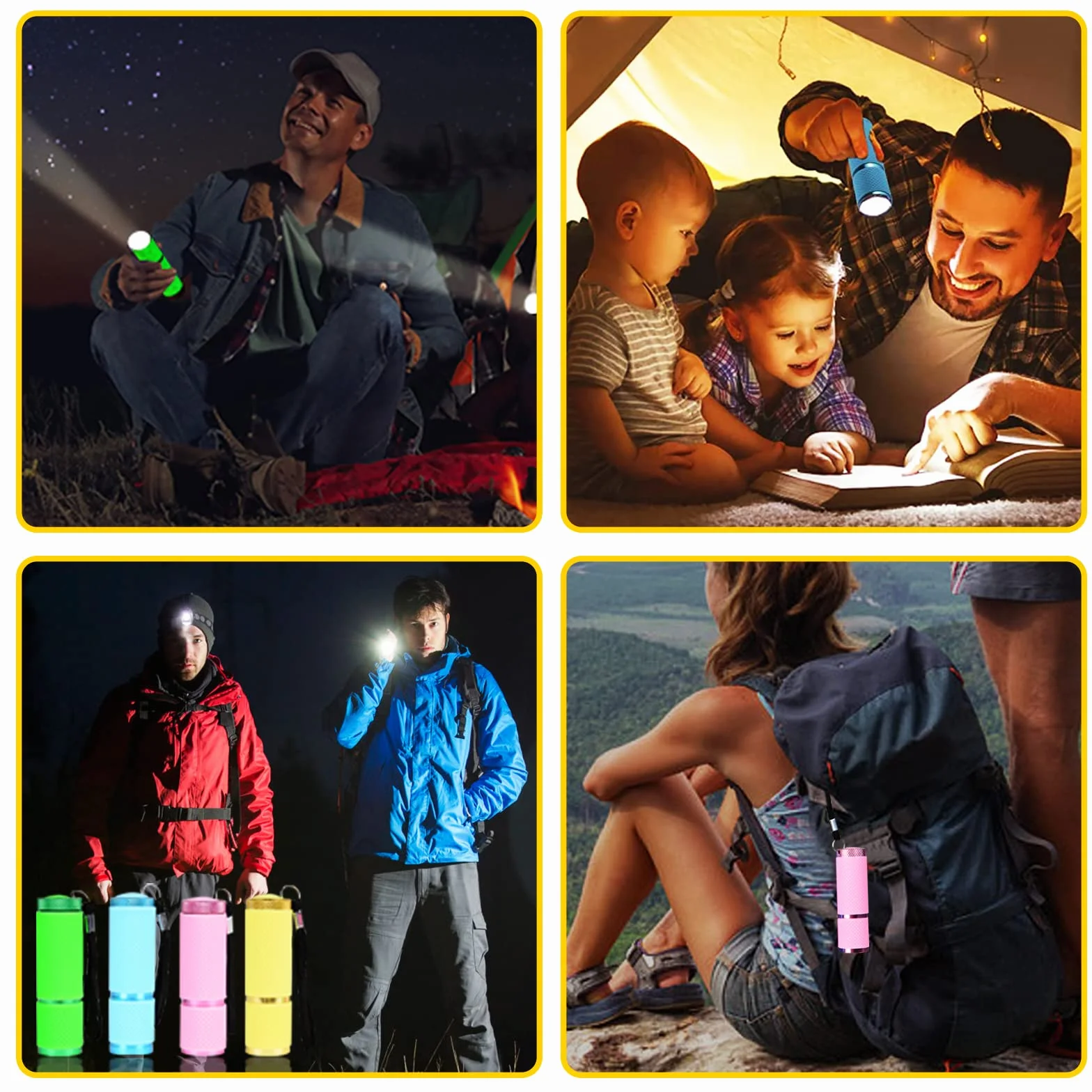 FORMIZON Mini Lampe de Poche LED 8 Pièces Aluminium Portable Camping Randonnée