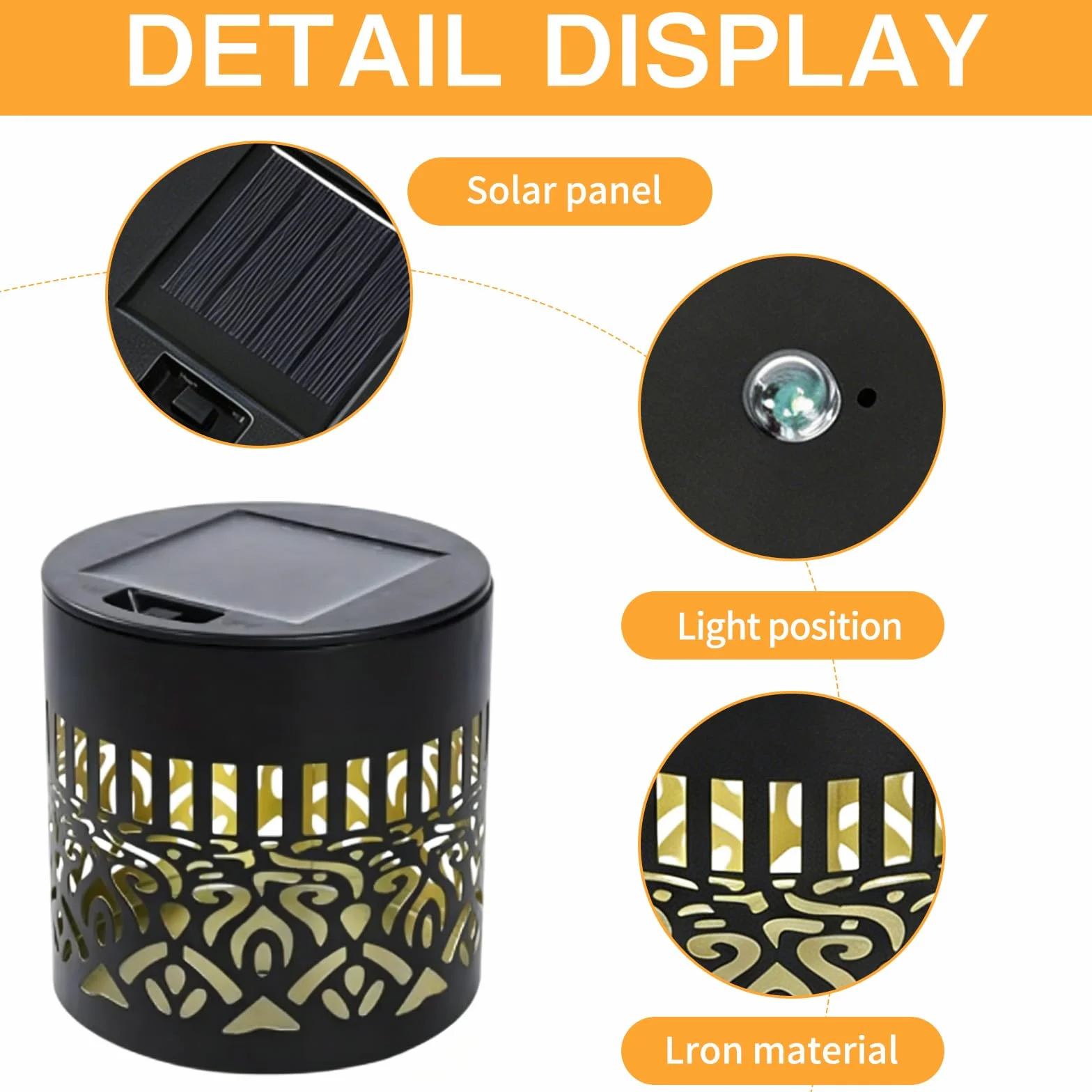 Lanterne Solaire Mandala 2 Pièces, Lampes Solaires Extérieur Jardin Décoratives