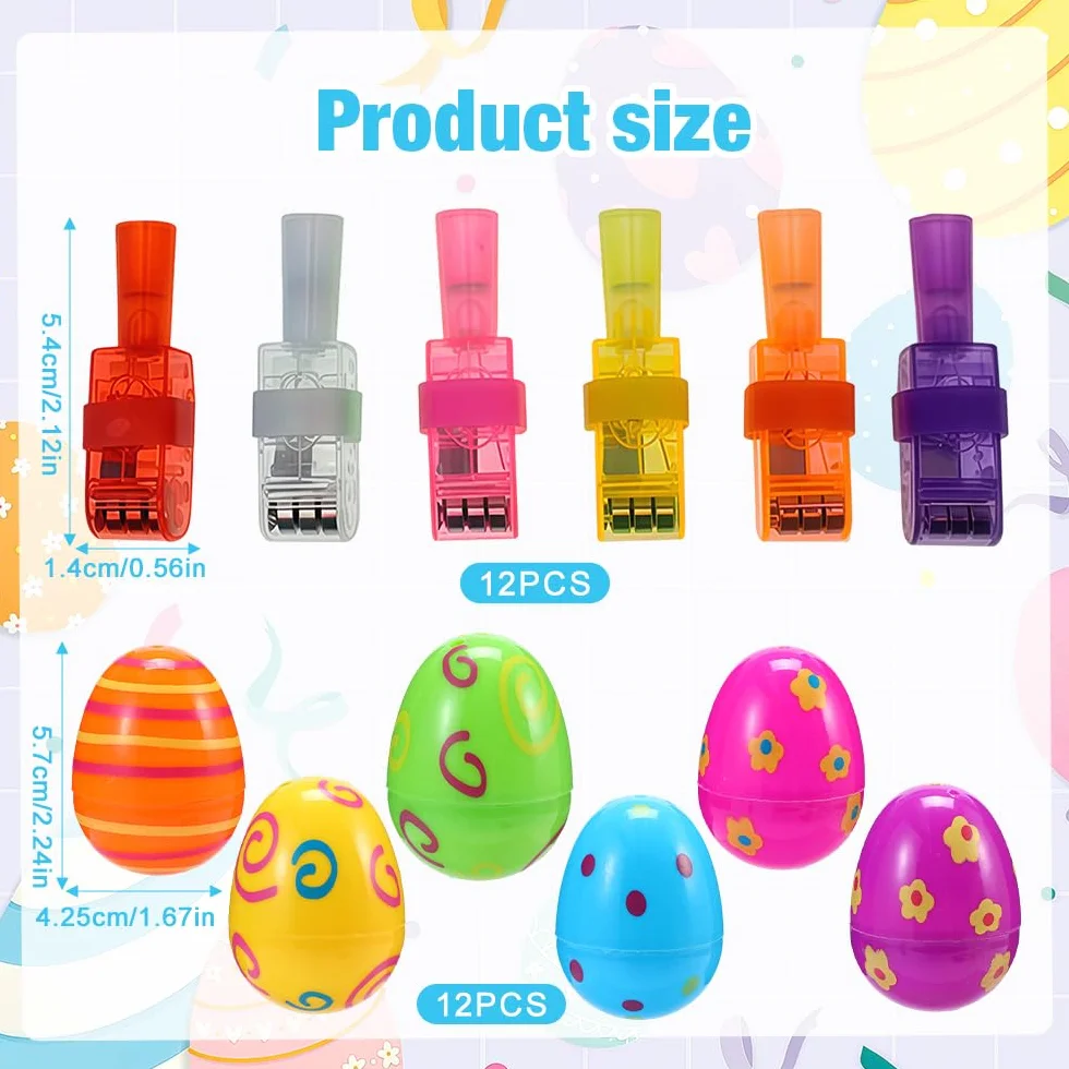 Lot de 12 lampes de doigt LED multicolores avec œufs de Pâques, lampe de poche pour enfants