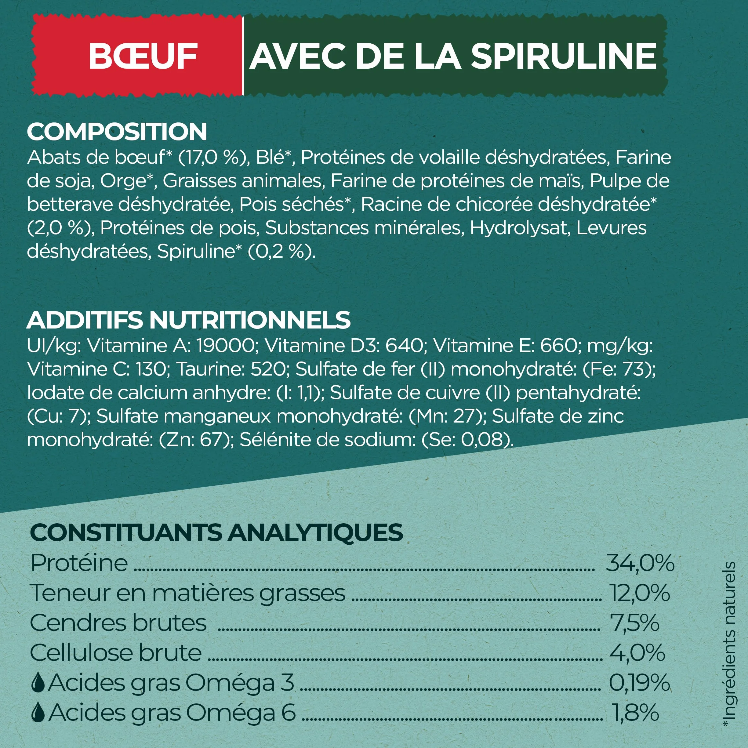 PURINA ONE DualNature Natural Defense Croquettes Chat Adulte Stérilisé Spiruline Bœuf Sac 1,4 Kg