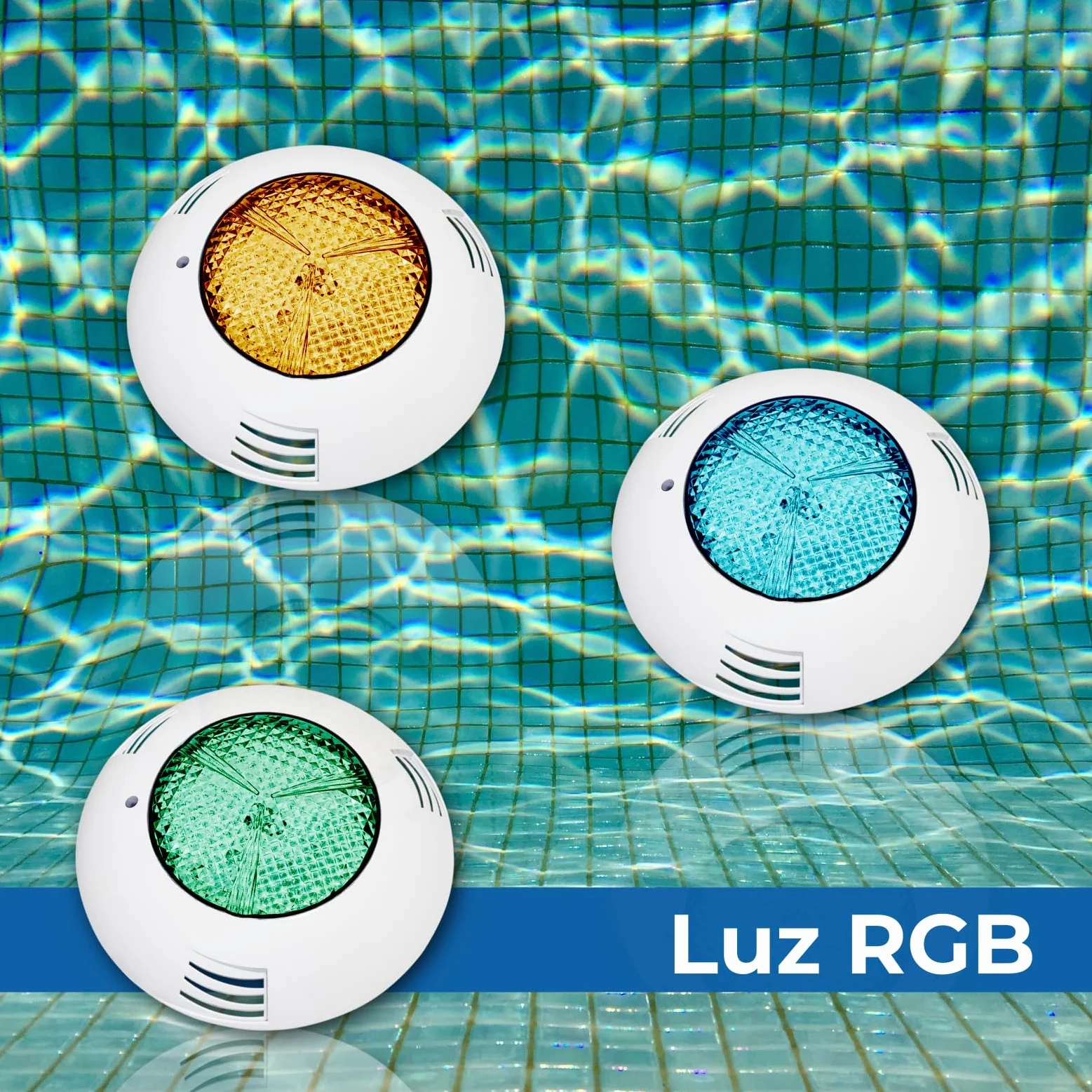 ATOMANT Lot de 2 Lumières de Piscine LED 45W RGB 12V AC IP68 Submersible