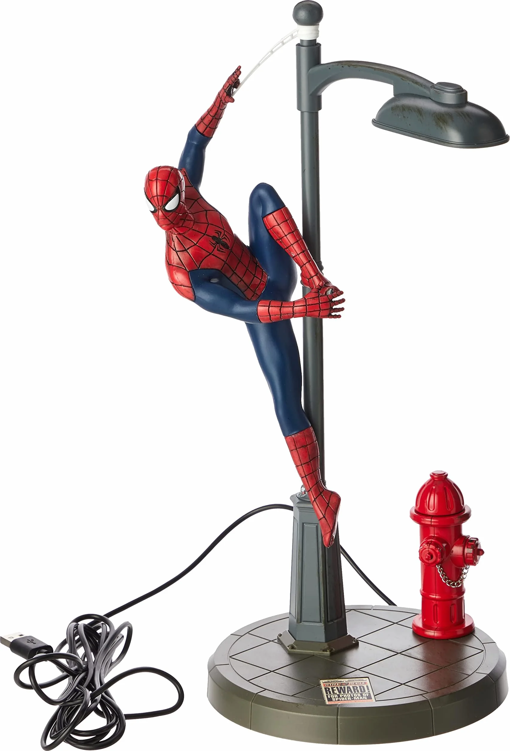 Lampe de Bureau Spiderman Officielle Disney Marvel Streetlight Spider Man Cadeau Fans Multivers