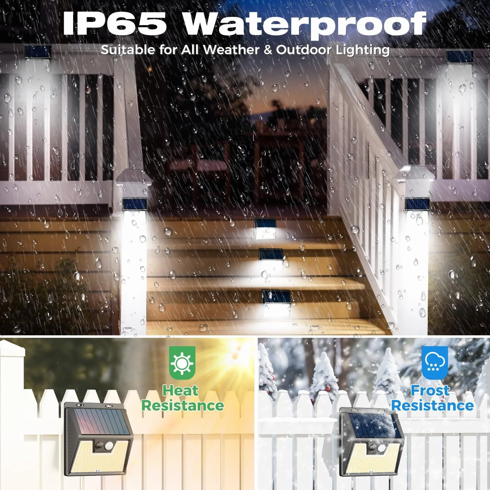 LOTMOS Lot de 4 Lampe Solaire Exterieur Detecteur de Mouvement 176 LED IP65 Étanche 3 Modes Blanc Froid