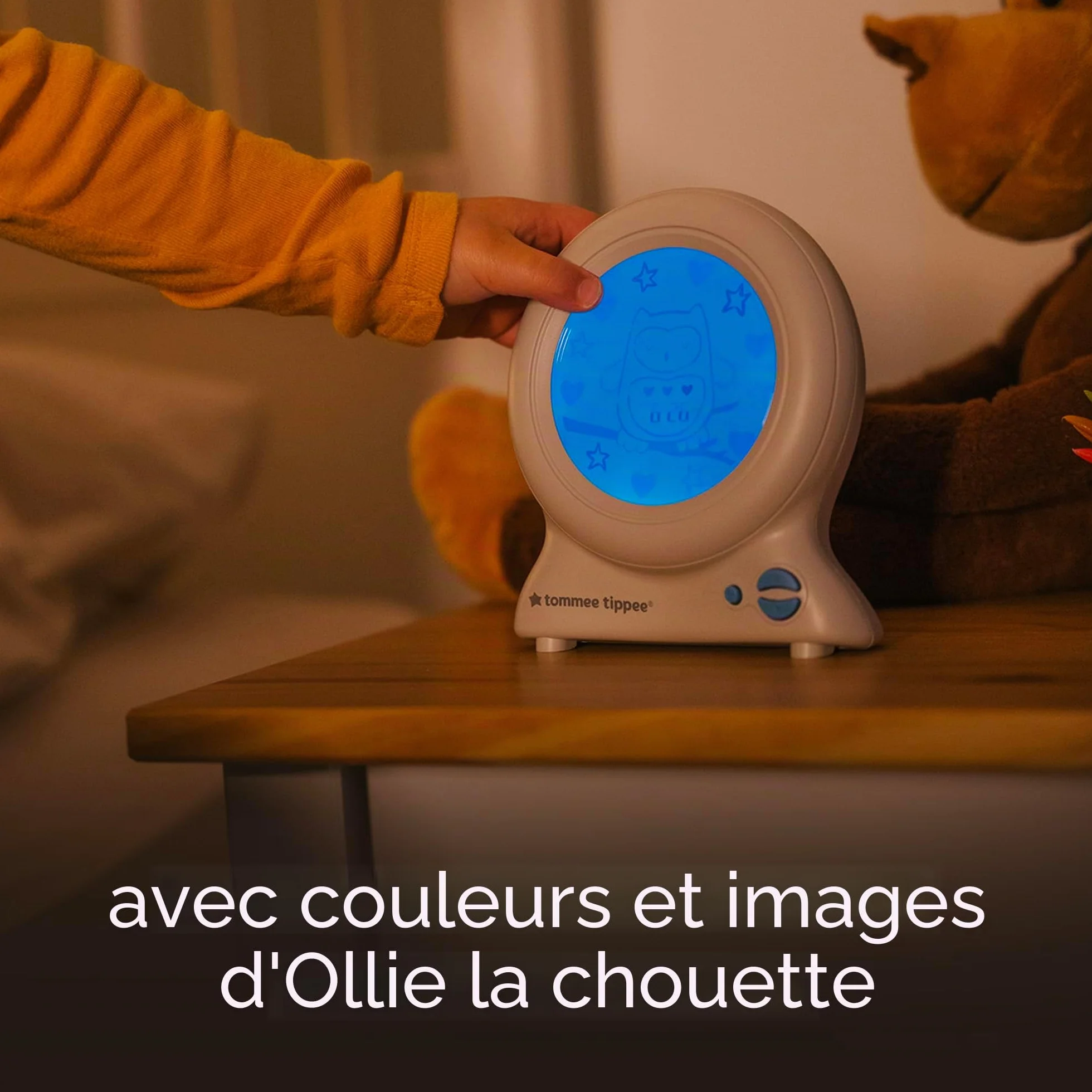 Tommee Tippee Groclock Sleep Trainer Réveil et Veilleuse pour Jeunes Enfants Alimenté par USB