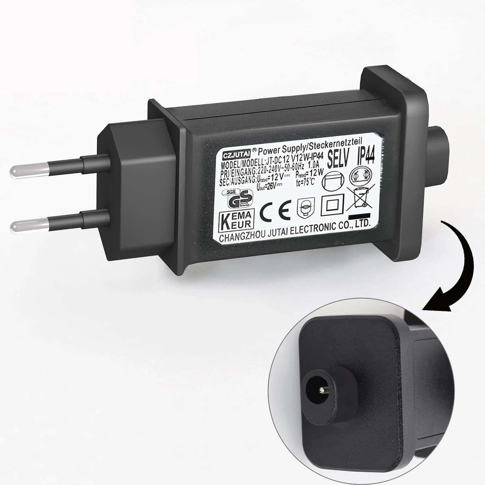 CZJUTAI Transformateur LED 12V 12W IP44 Alimentation éclairage Noël