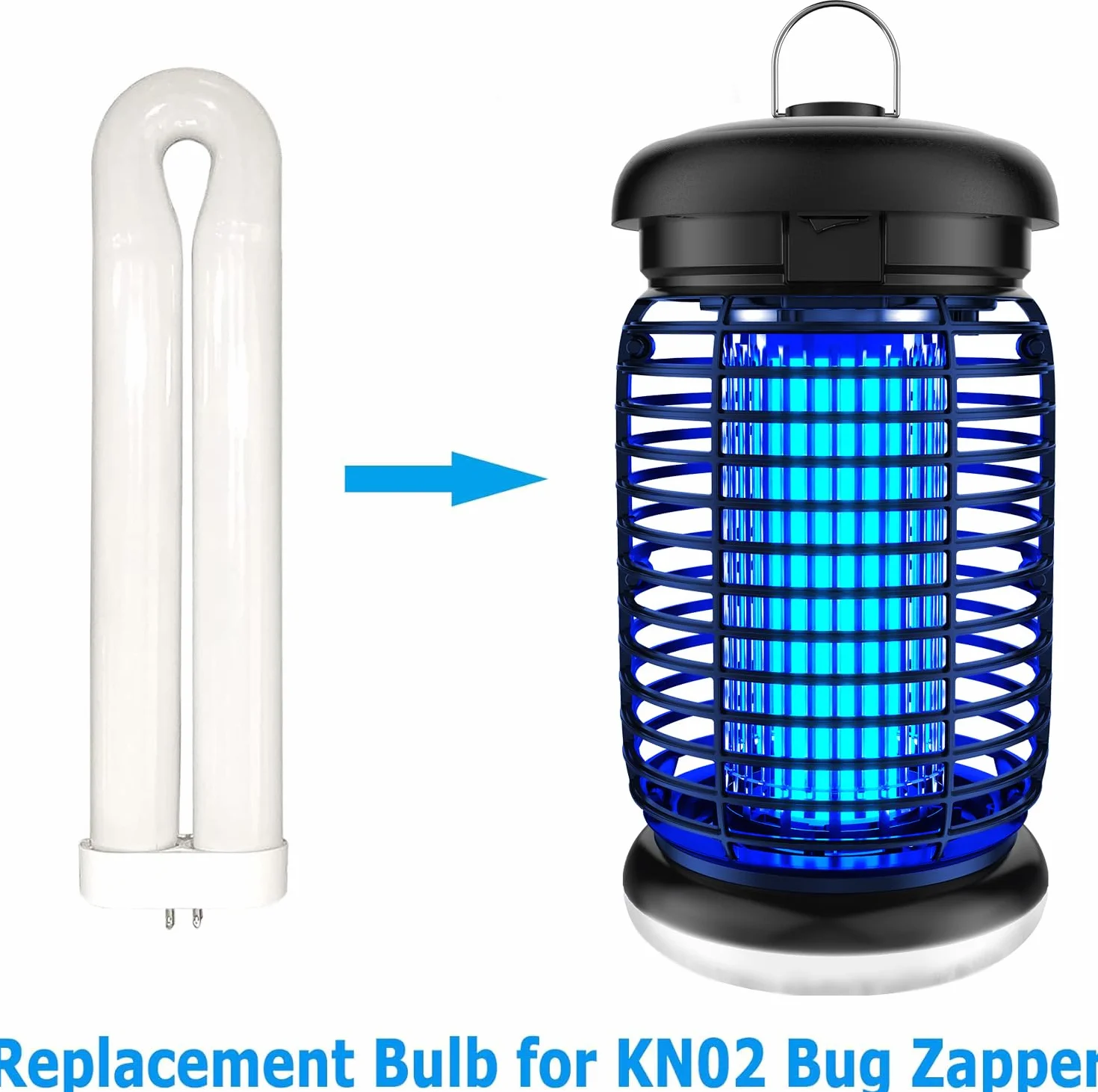 Ampoule UV de rechange 15 W pour destructeur d'insectes, culot 4 broches, en forme de U, 19 x 4,9 x 2,2 cm