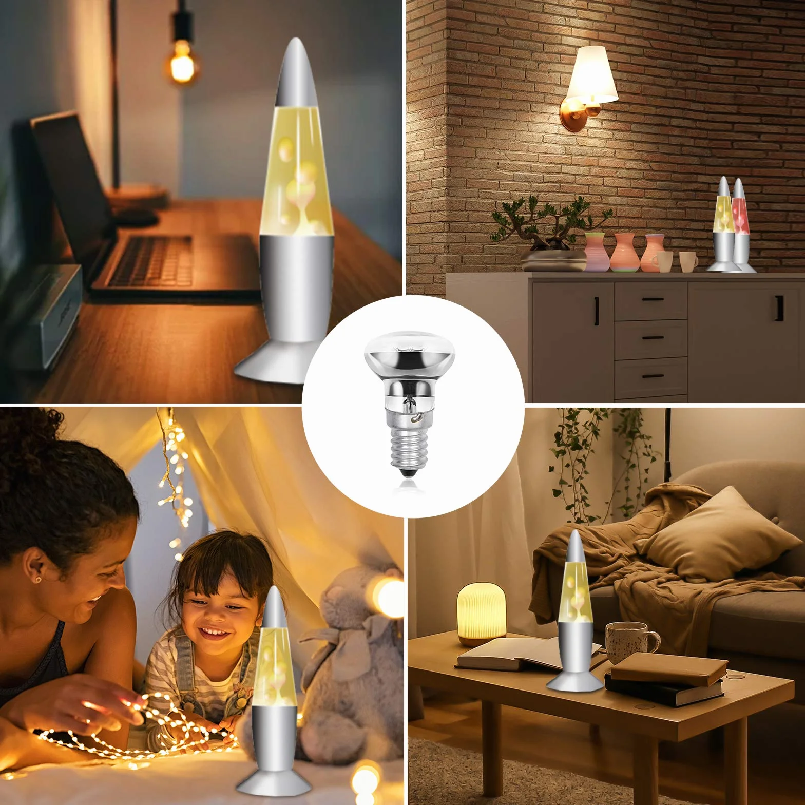 Luxvista 30W R39 E14 Ampoule Lampe Lave Réflecteur SES Blanc Chaud 2700K 2-Pack