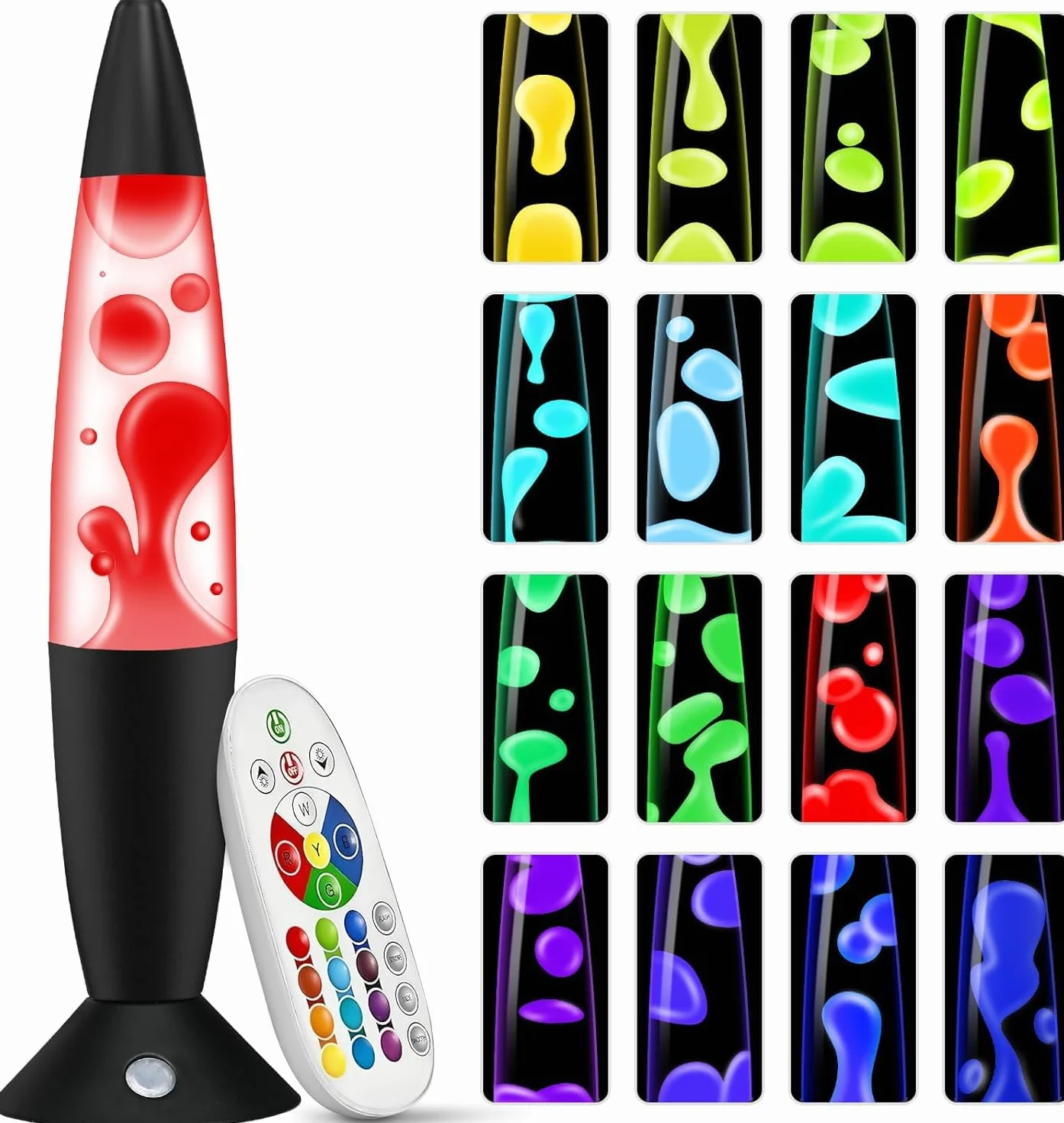 Lampe Multicolore Mouvement Liquide Cinétique Anti-Stress 13.5in LED Éco-Responsable avec Télécommande