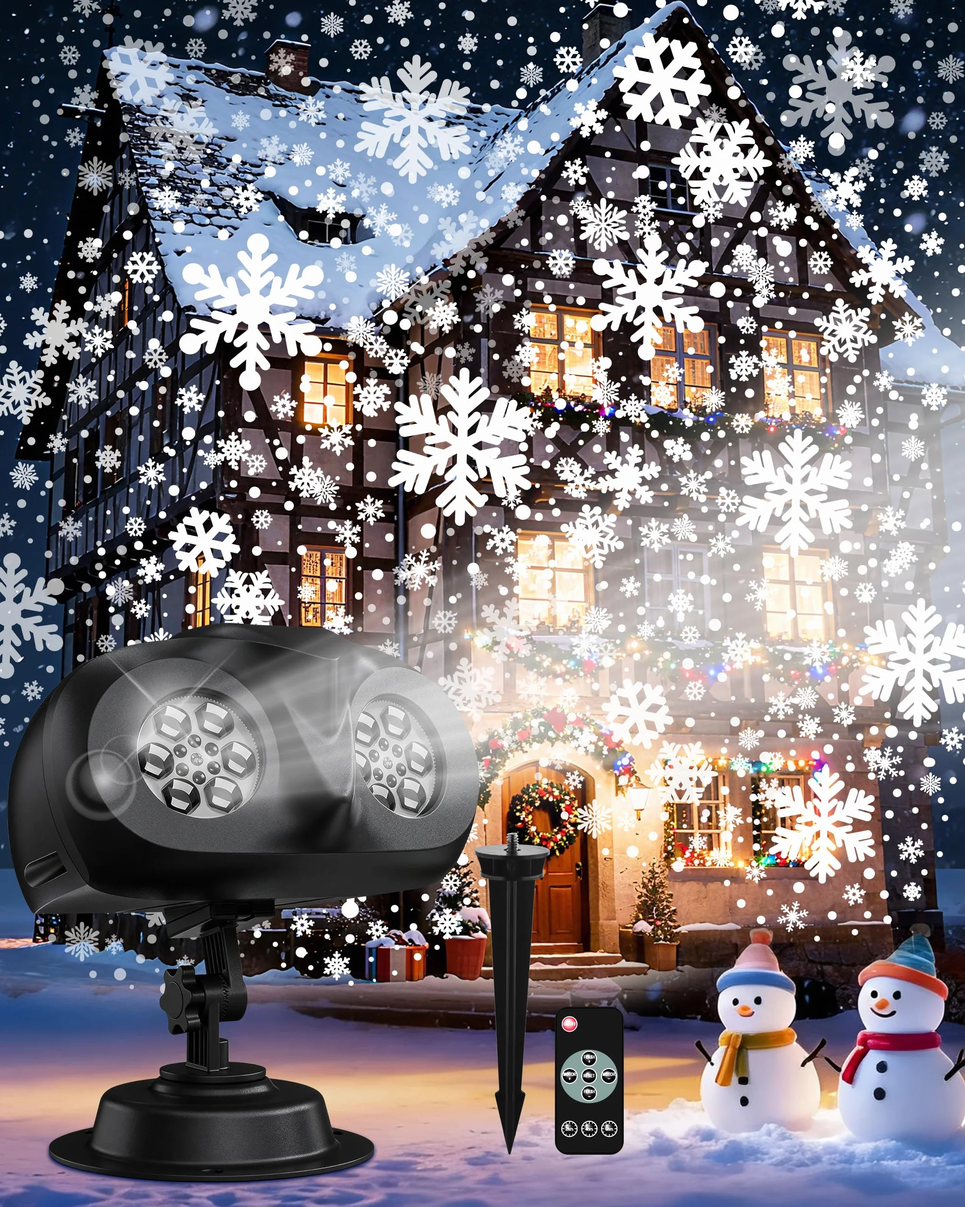 Lampe Projecteur LED Noël Extérieur Intérieur IP65 Étanche Télécommande Halloween Nouvel An Fête Jardin