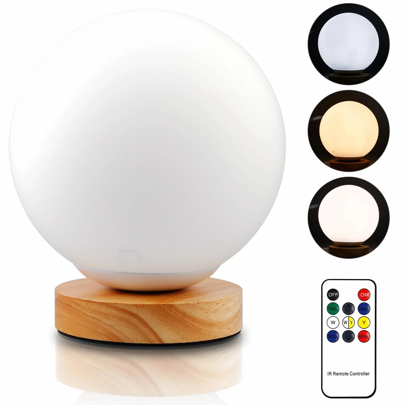Lampe Lumière du Jour 10 000 Lux, Luminothérapie Sans UV USB avec Télécommande, 3 Températures de Couleur, Luminosité Réglable, Minuterie