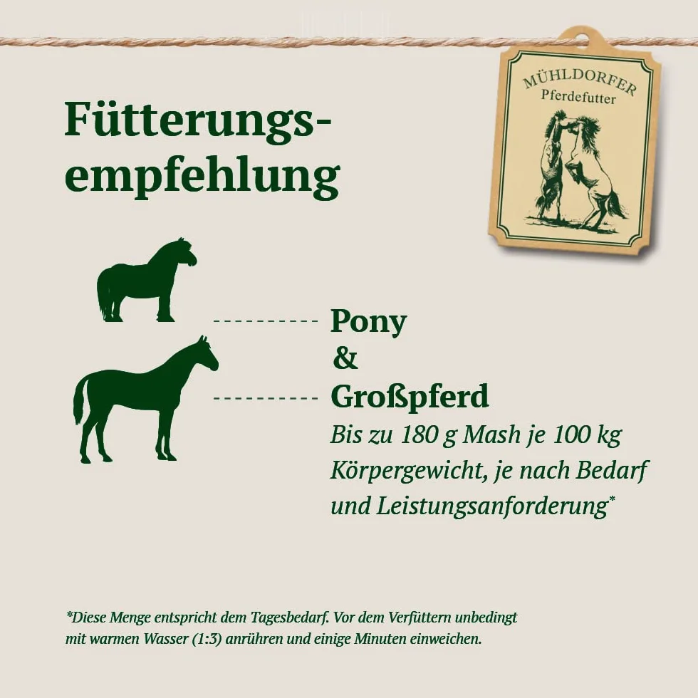 Mühldorfer Mash Sensitive Prebiotic Nourriture pour Chevaux 3 kg