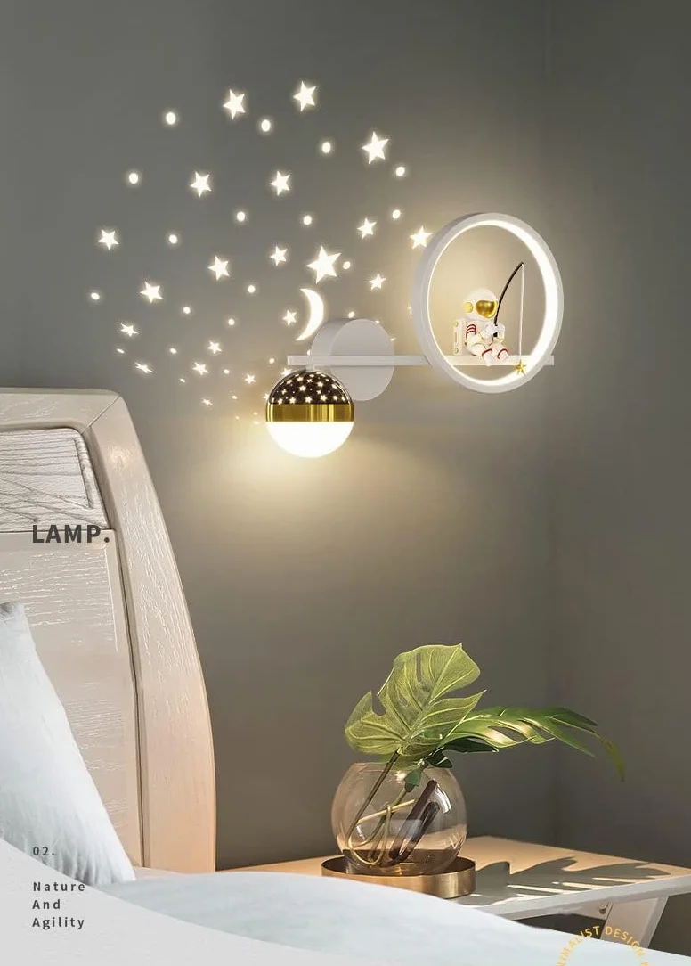 Applique Murale Enfant LED Moderne Lampe Murale Dimmable Astronaute 30W