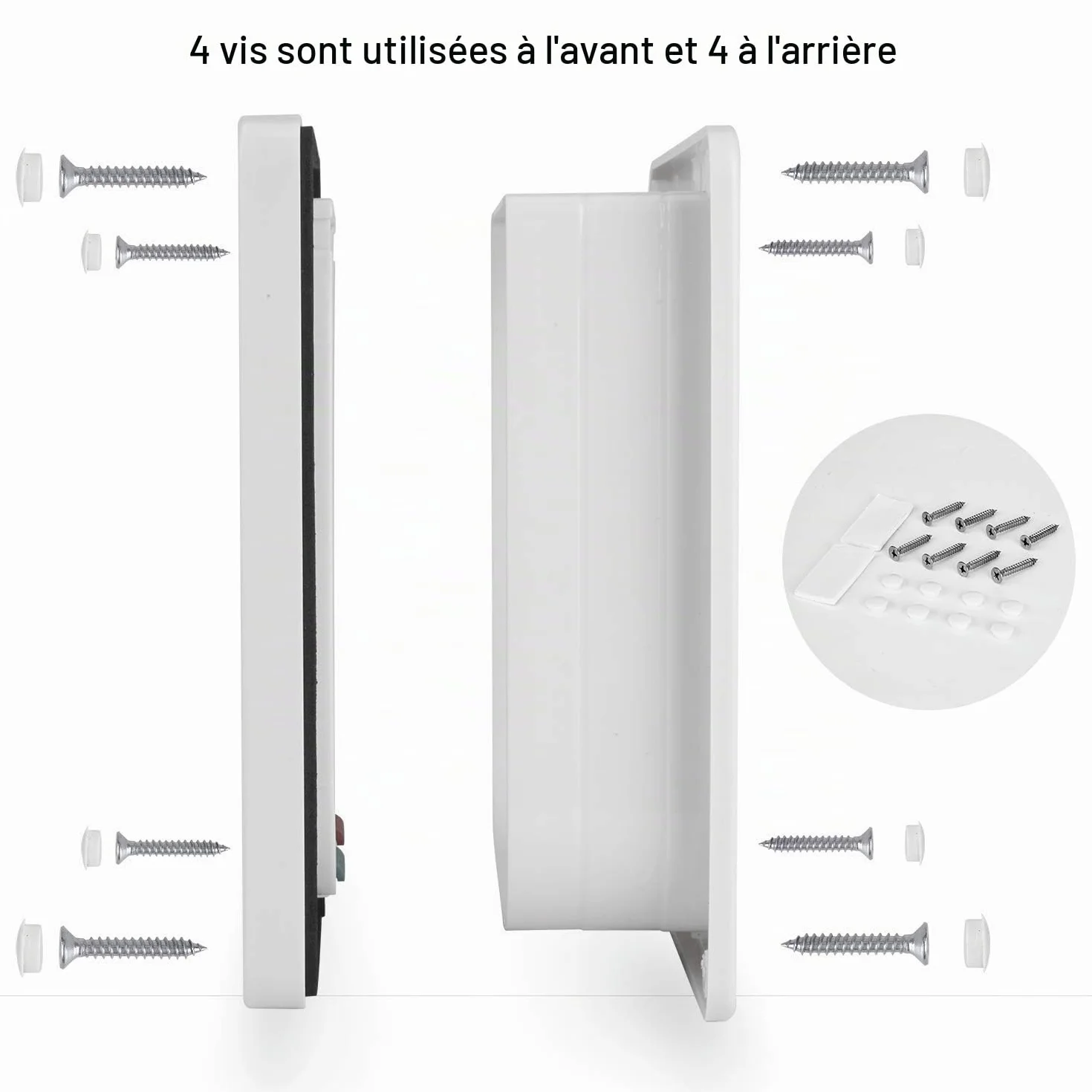 CEESC Grande chatière 28cm x 24.9cm Verrouillage 4 Voies pour Chats Petits Chiens