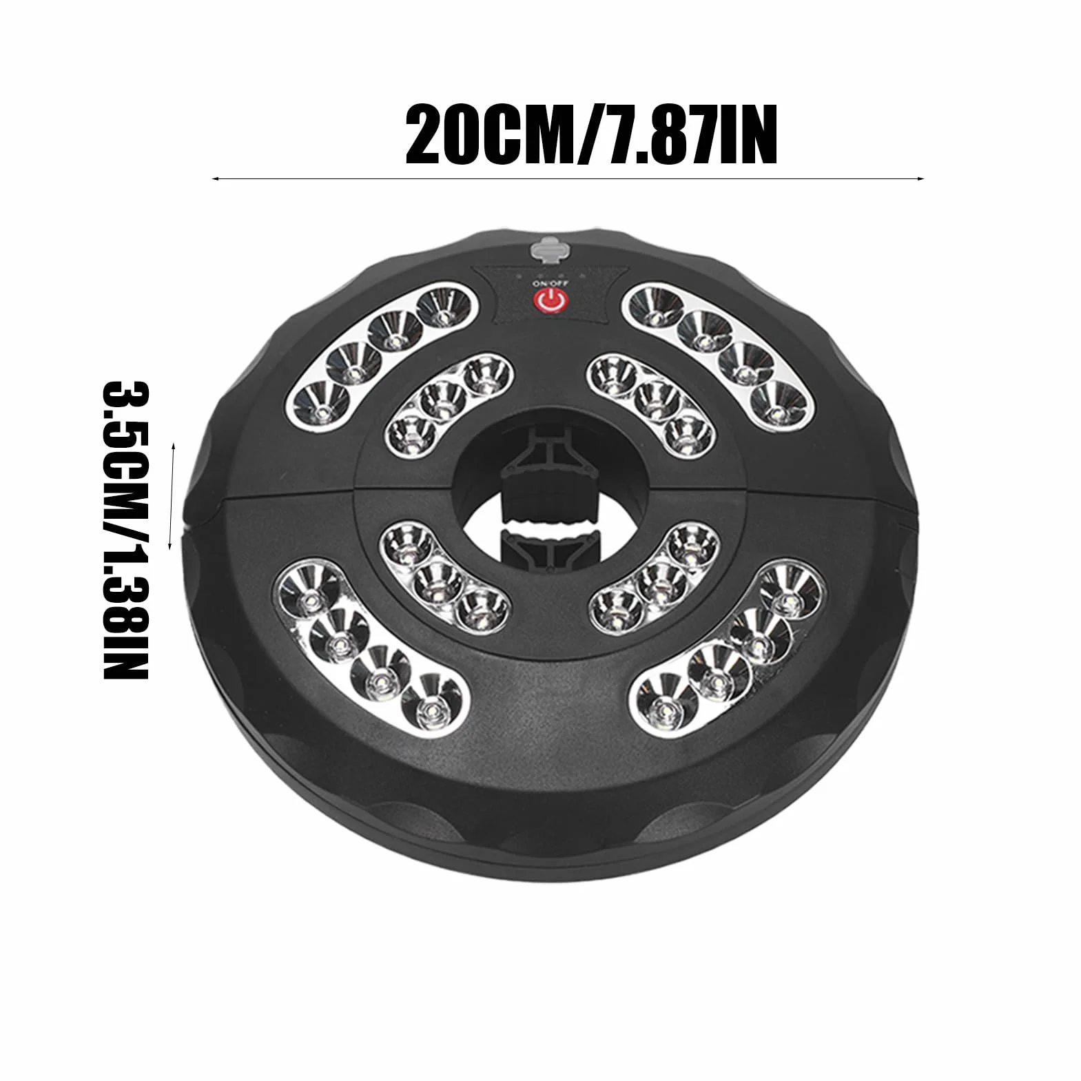 Lampe pour parasol extérieur étanche rechargeable 3 modes luminosité 20x20x3.5 cm