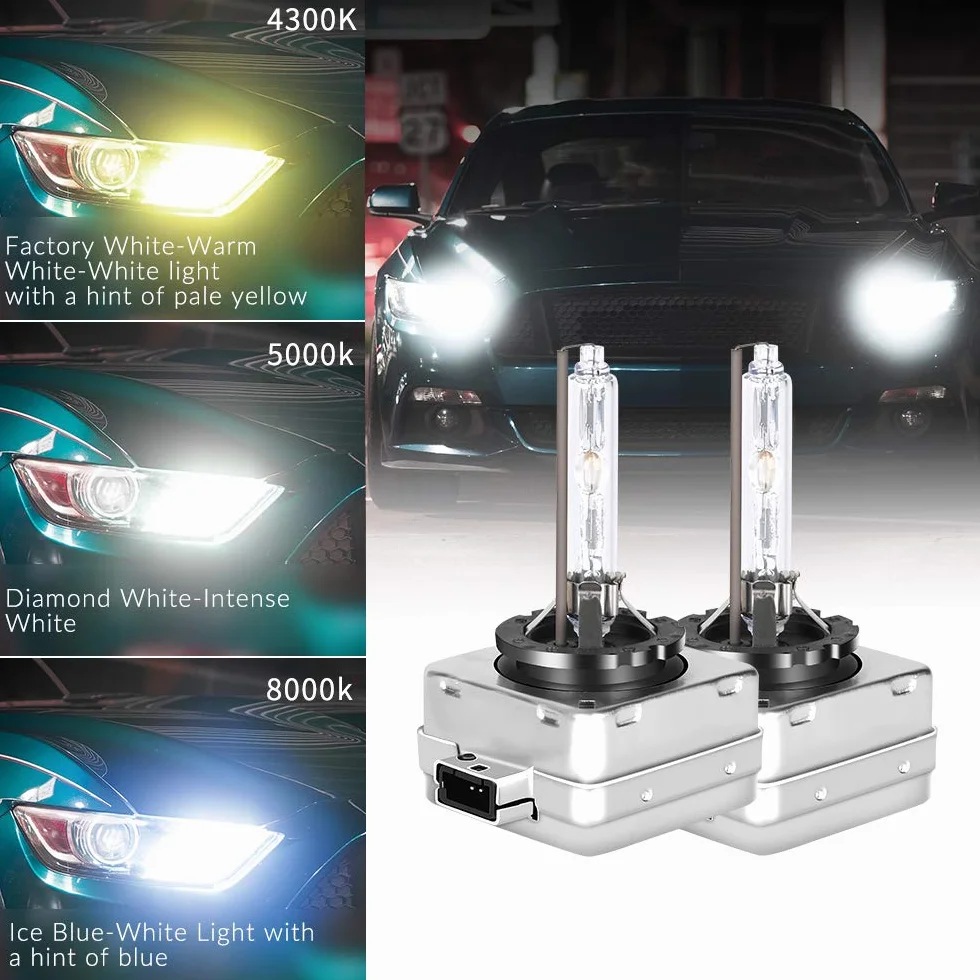 Ampoules Xénon HID D3S 6000K 35W 12V IP68 Étanche Pack de 2