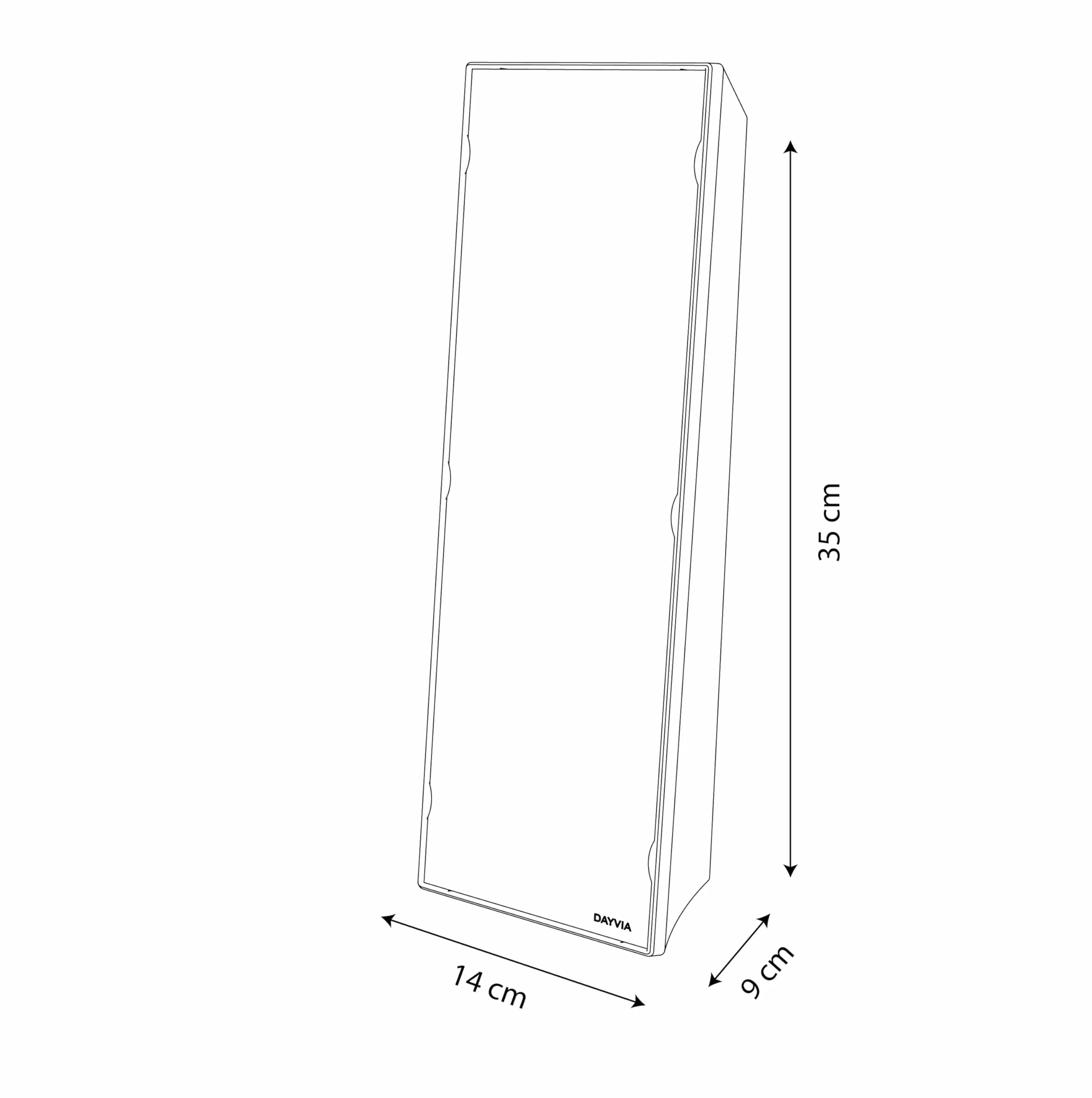 DAYVIA Lampe de Luminothérapie LED SLIMSTYLE, Simulation Lumière du Jour, 3 Niveaux d'Intensité, CE Médical, Fabrication Française