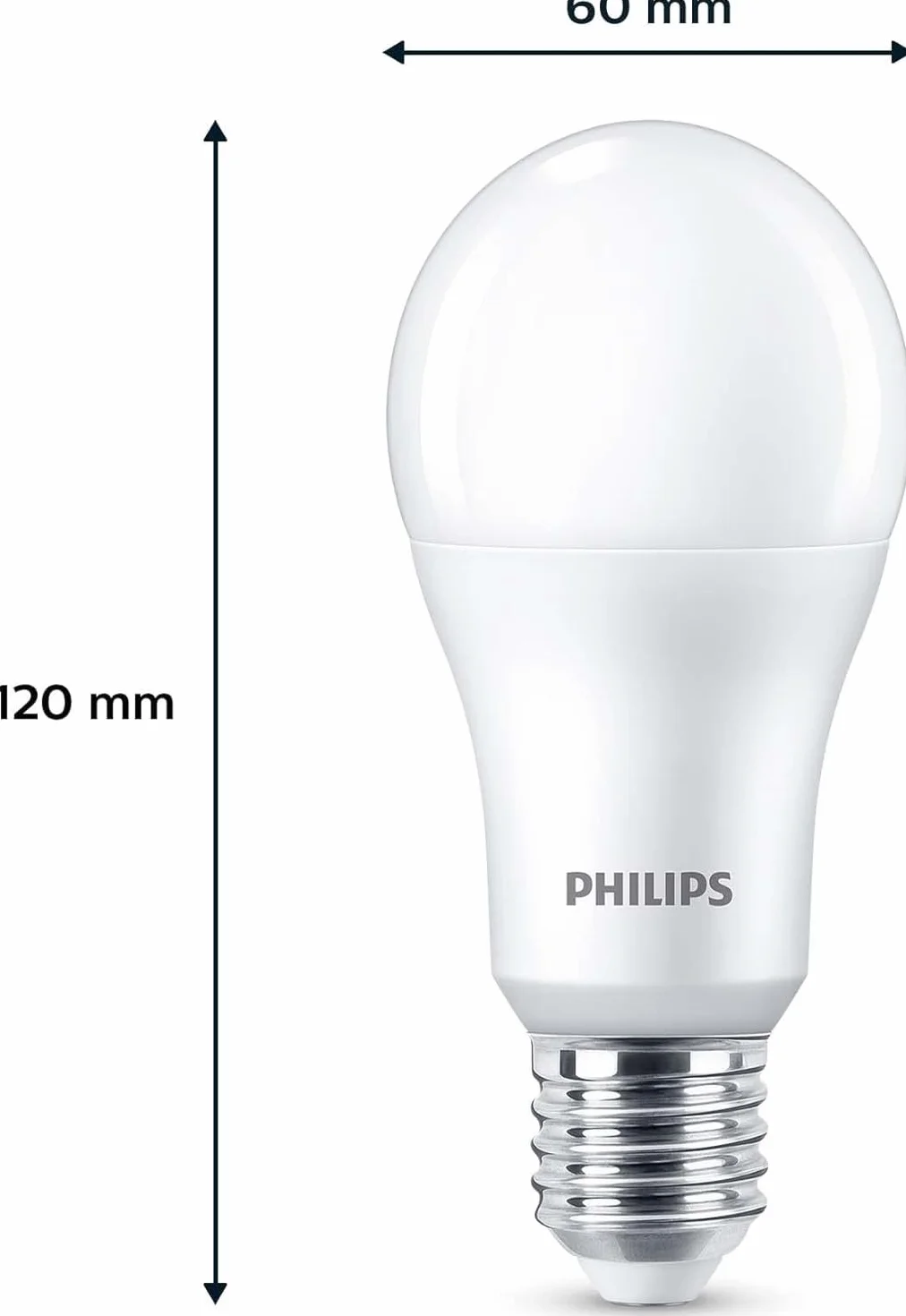 Philips Ampoules LED E27 100W Blanc Chaud Pack 6