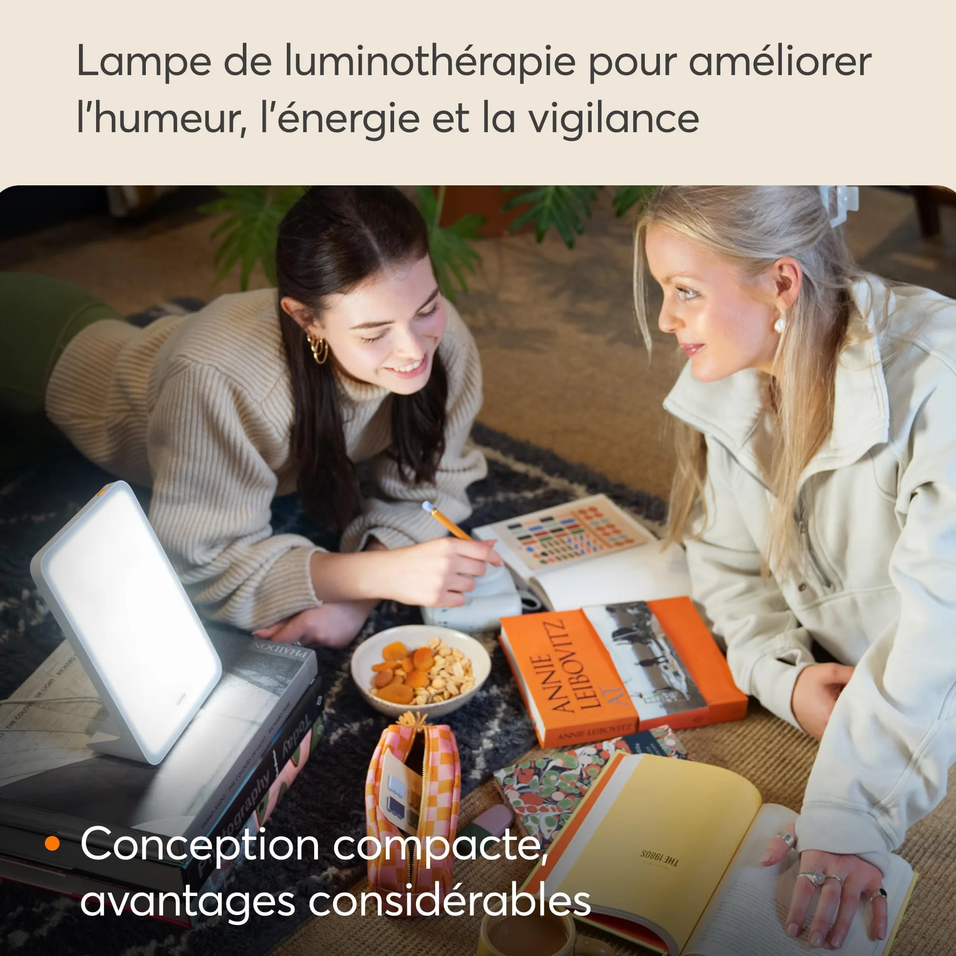 Lumie Mini lampe de luminothérapie compacte humeur énergie vigilance