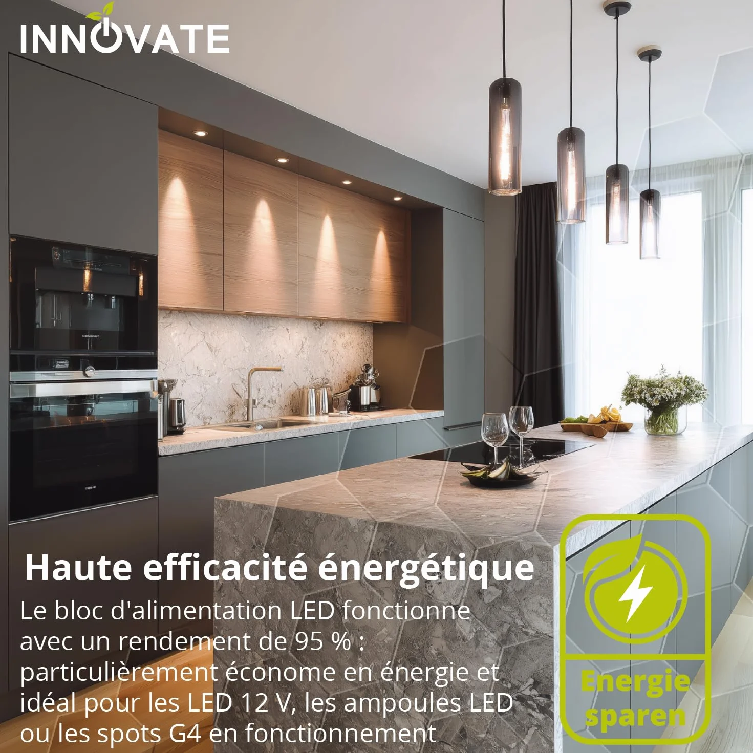 INNOVATE Alimentation 12 V 70 W Transformateur LED Intensité Variable