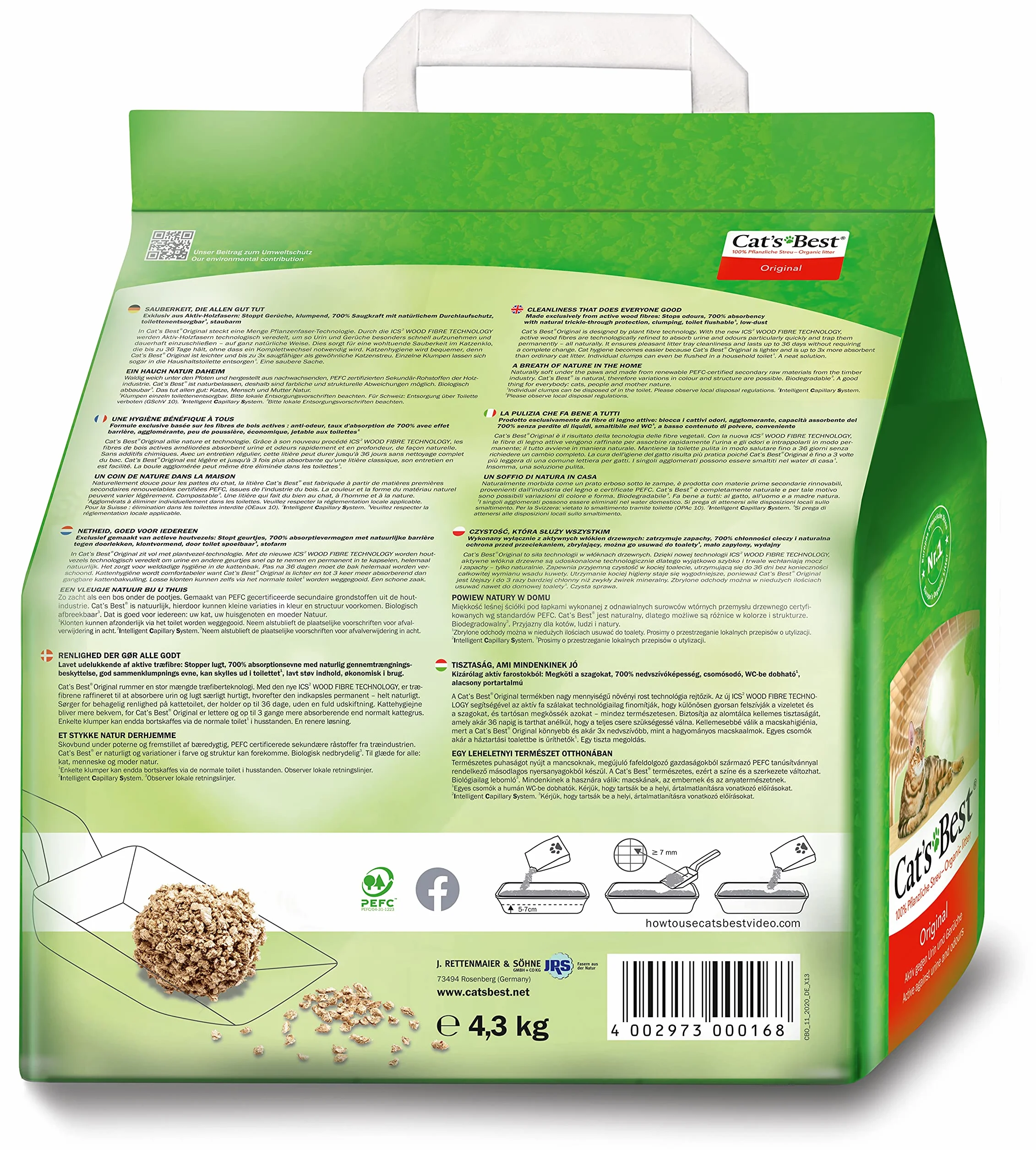 Cat's Best Original Litière 4,3kg/10L