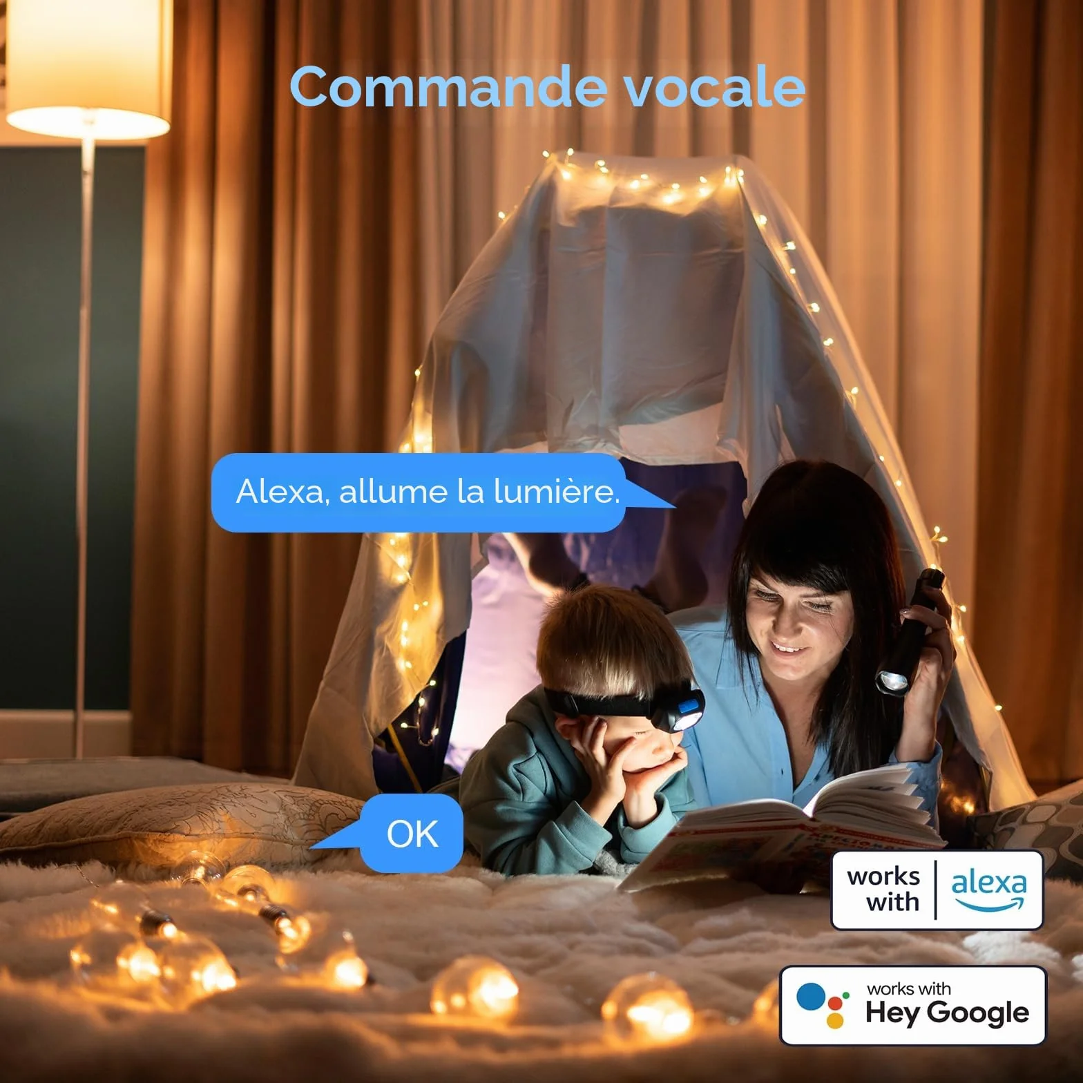 ANTELA Ampoule Connectée WiFi LED E14 Compatible avec Alexa et Google Home, Dimmable, 2 PCS
