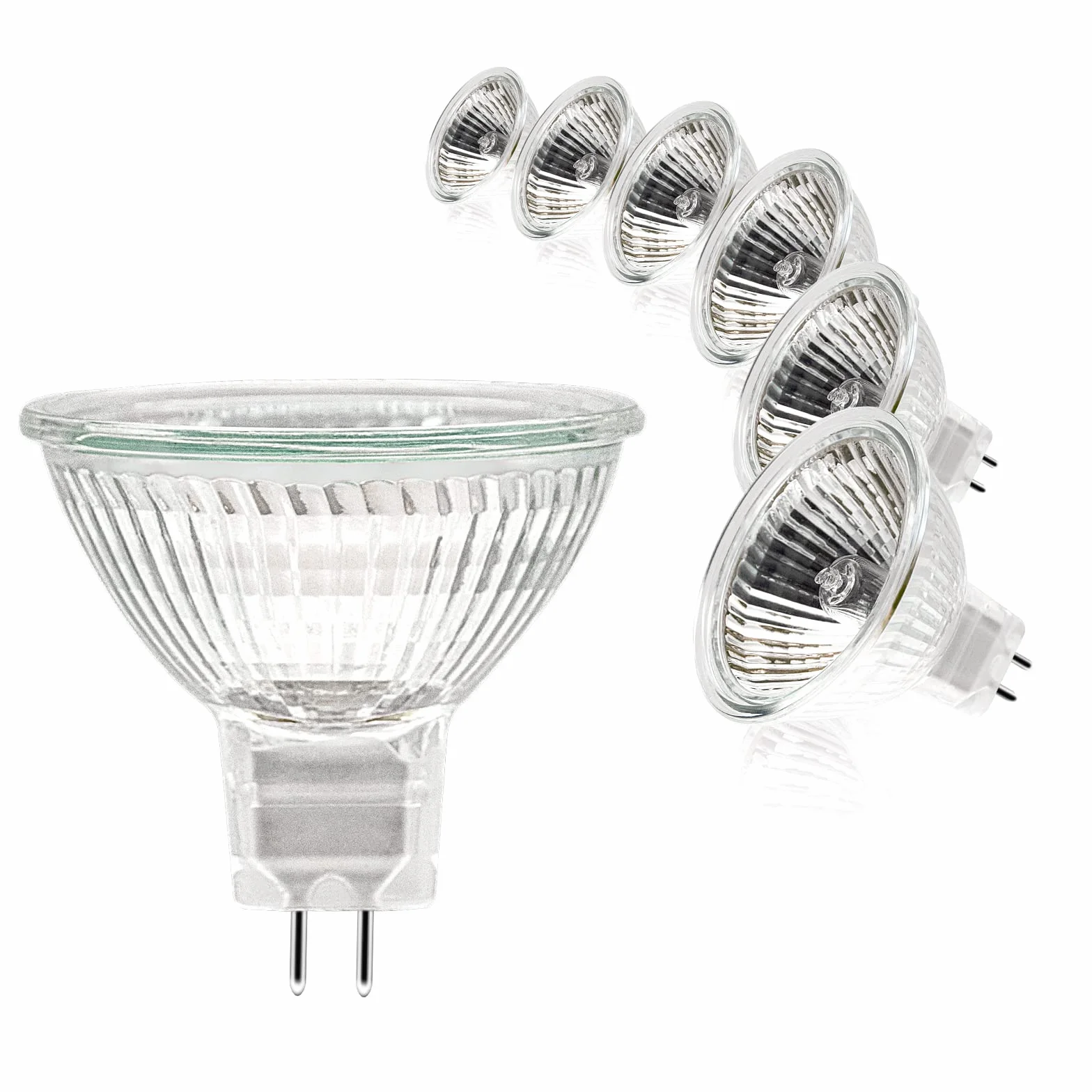 Ampoules Halogènes MR16 12V 35W GU5.3 Dimmable Blanc Chaud 2700K Pack de 6