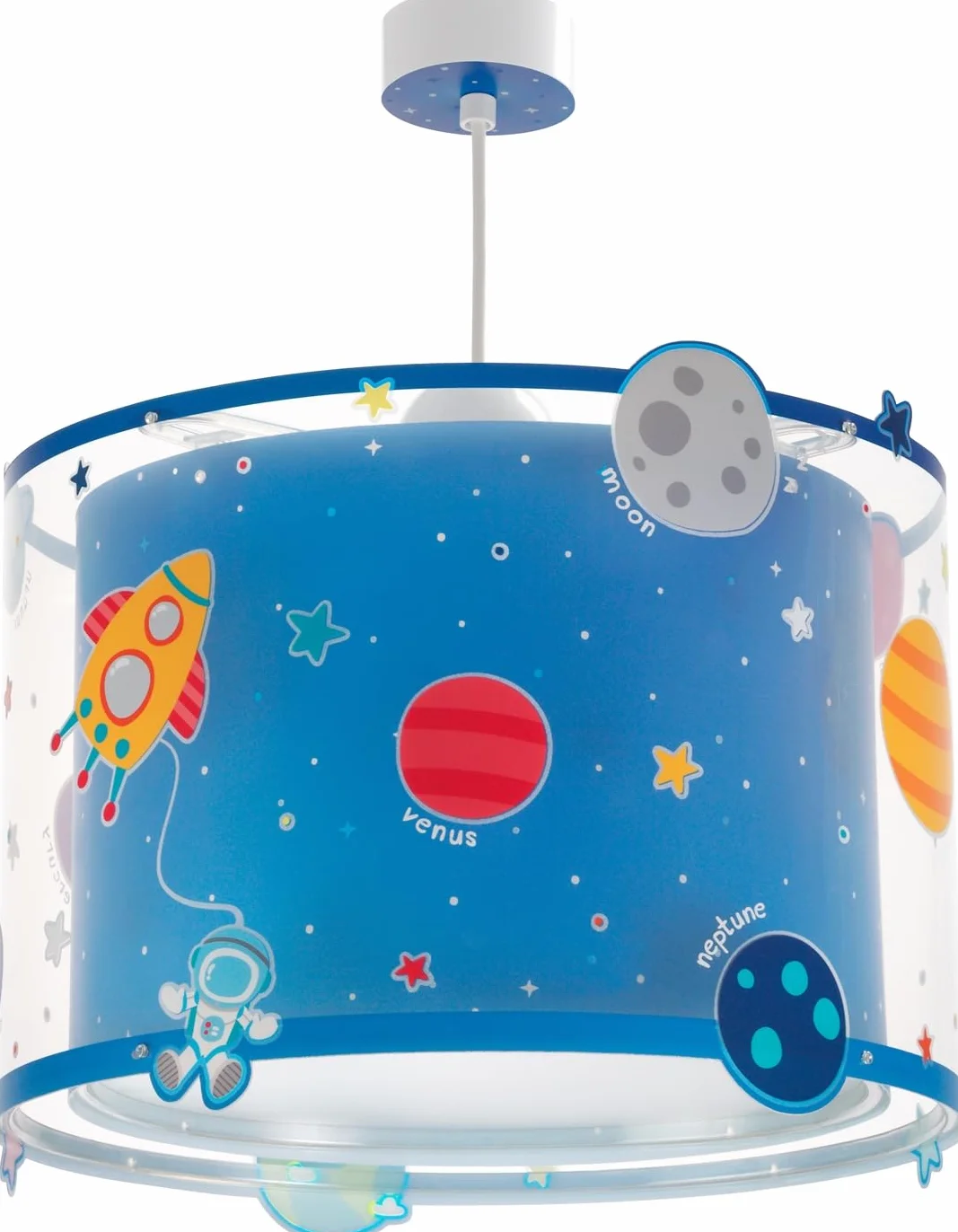 Dalber lampe suspension enfant Planets planètes système solaire Bleu