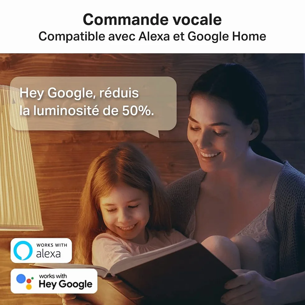 Tapo Ampoule Connectée WiFi LED E27 Multicolore 2500K-6500K Dimmable 8.7W 806Lm Compatible Alexa Google Home L530E