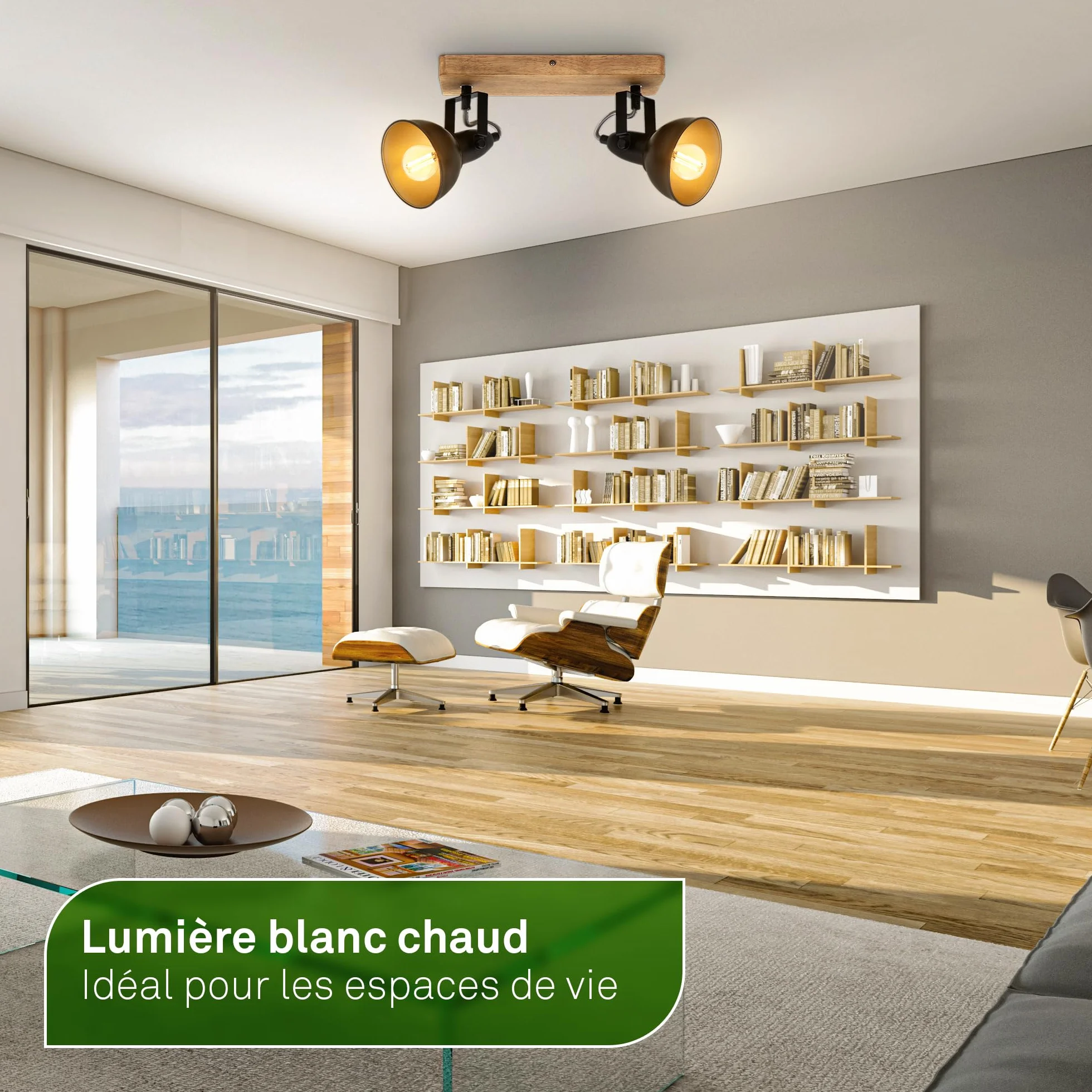 BRILONER Lot de 2 lampes à LED E14 4W 840 lm blanc chaud éclairage intérieur