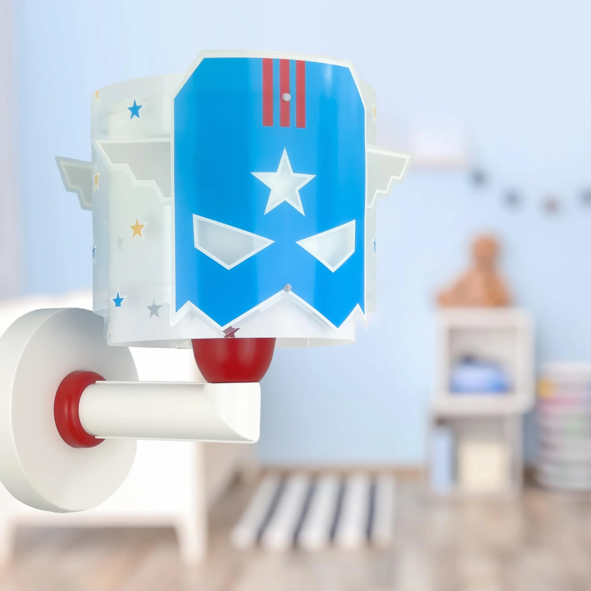 Dalber Applique Murale Enfant Blue Hero Super-héros