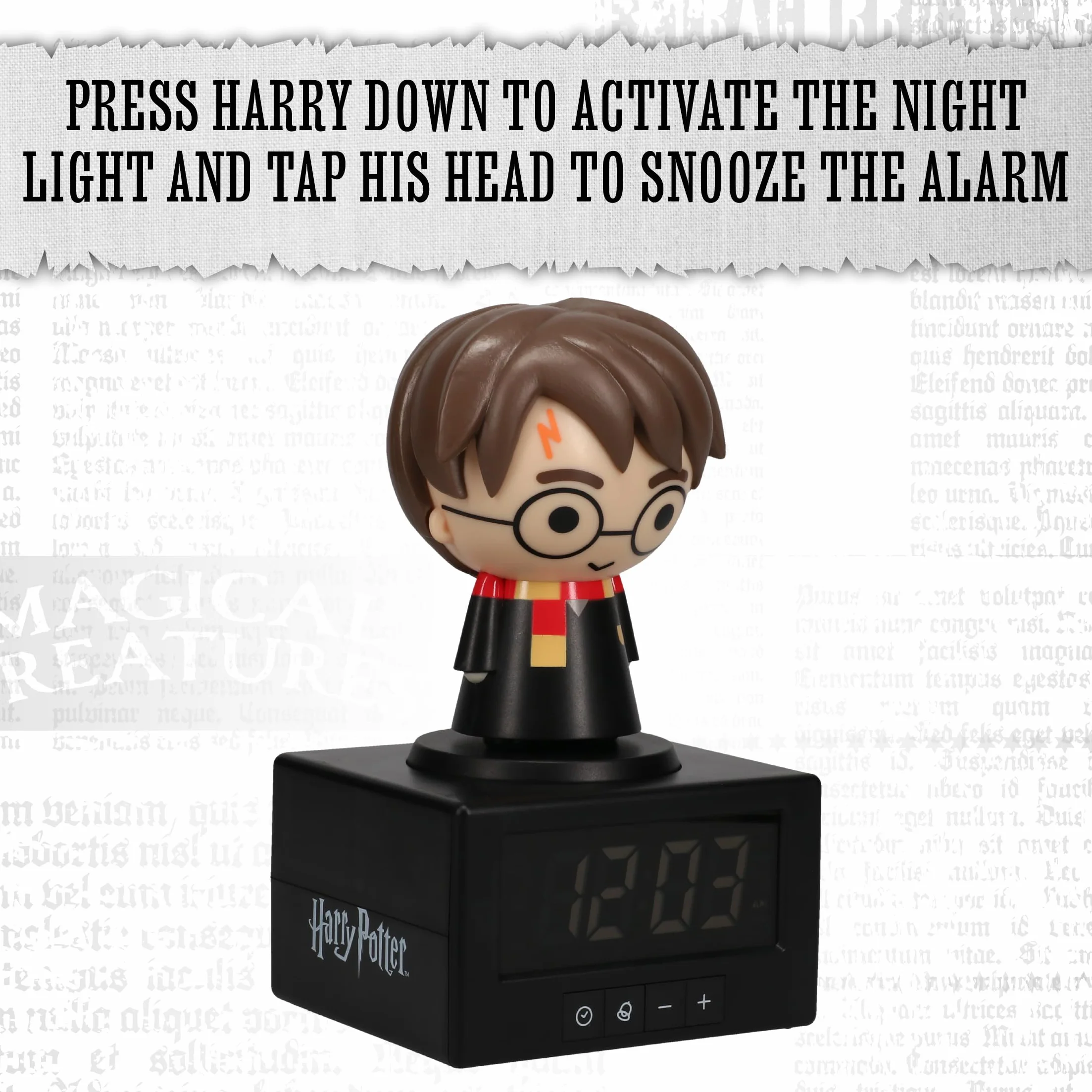 Paladone Réveil Digital Harry Potter Officiel Lampe d'Ambiance Lumière Nocturne Minuteur Décor Chambre Fans