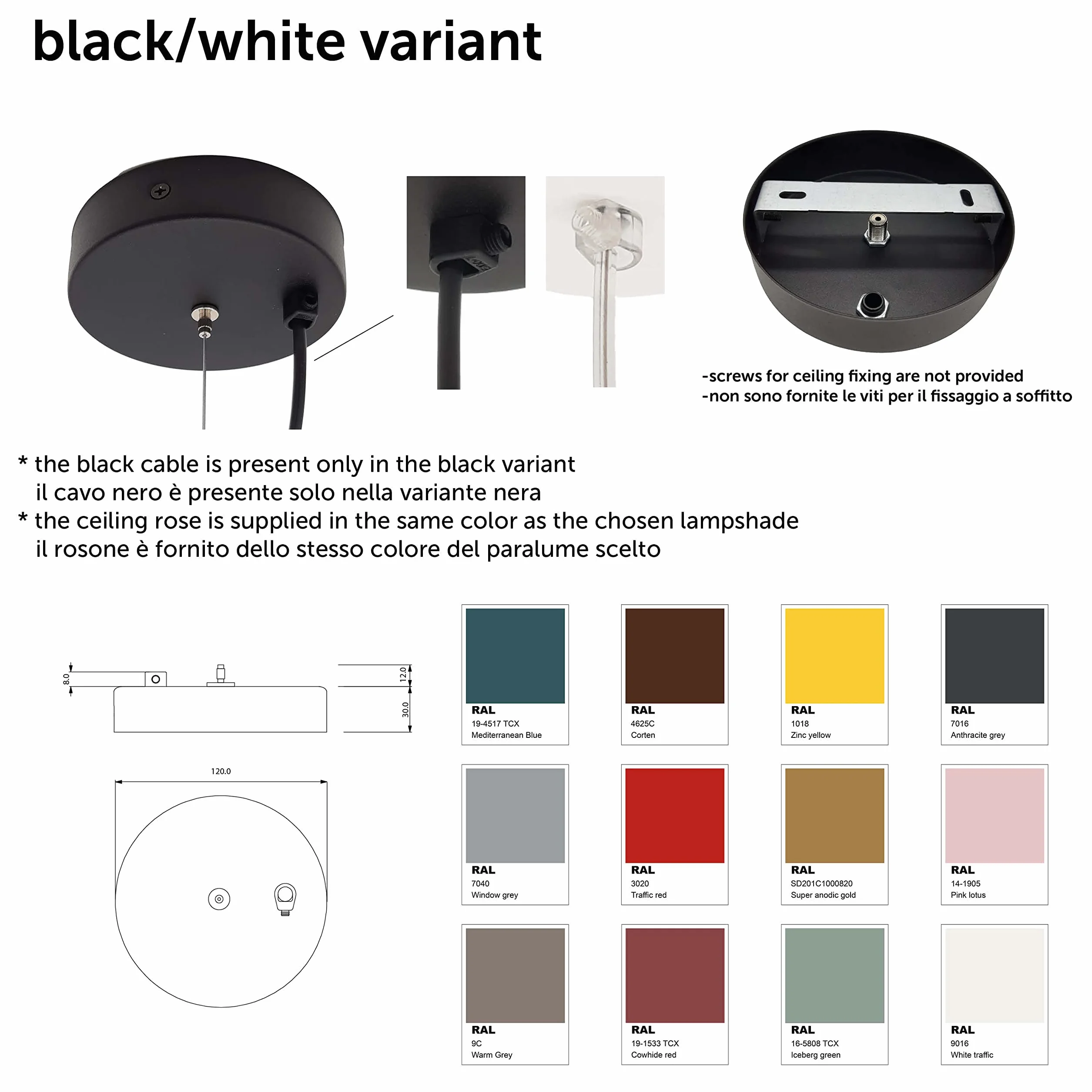 L+ Lustre suspendu moderne cylindrique en métal - Diamètre 50cm - Raccord E27 - Made in Italy - pour la cuisine et le salon (Vert Iceberg, 50cm)