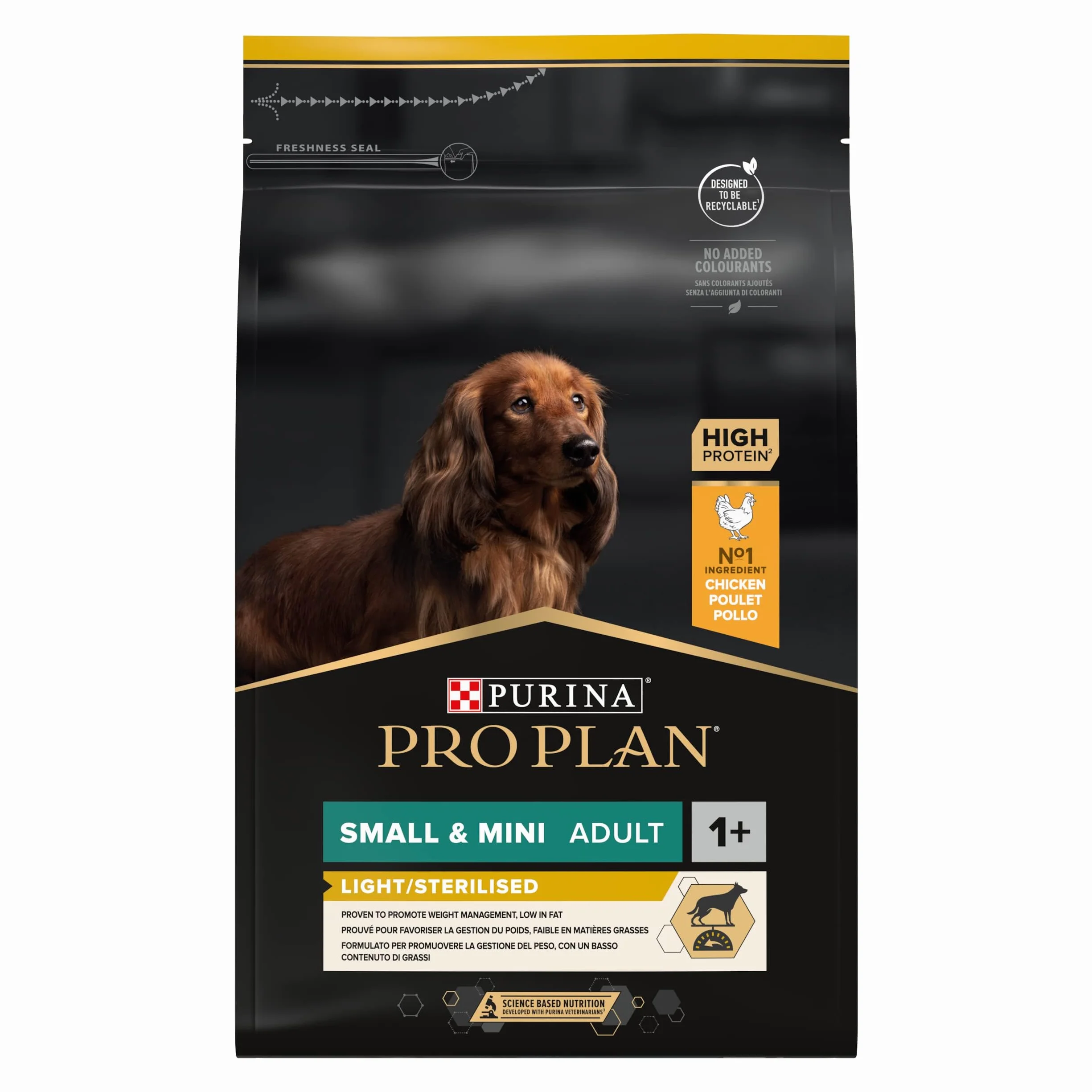 PRO PLAN Small & Mini Adult Light Sterilised Riche en Poulet 3KG Croquettes pour chiens adultes
