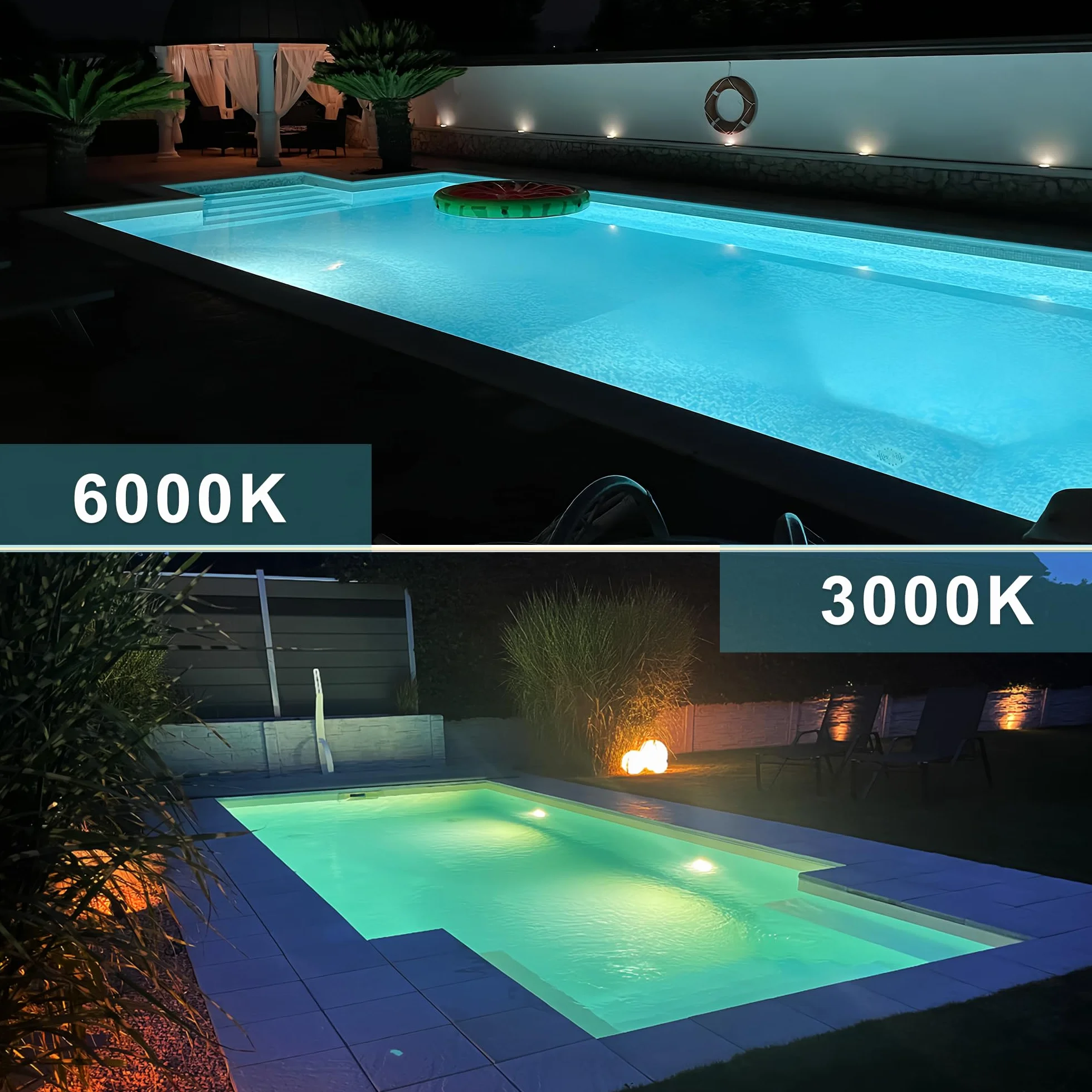 LyLmLe Lampe Piscine PAR56 18W Spot Etanche IP68 LED Submersible 12V DC/AC 6000K Blanc Froid