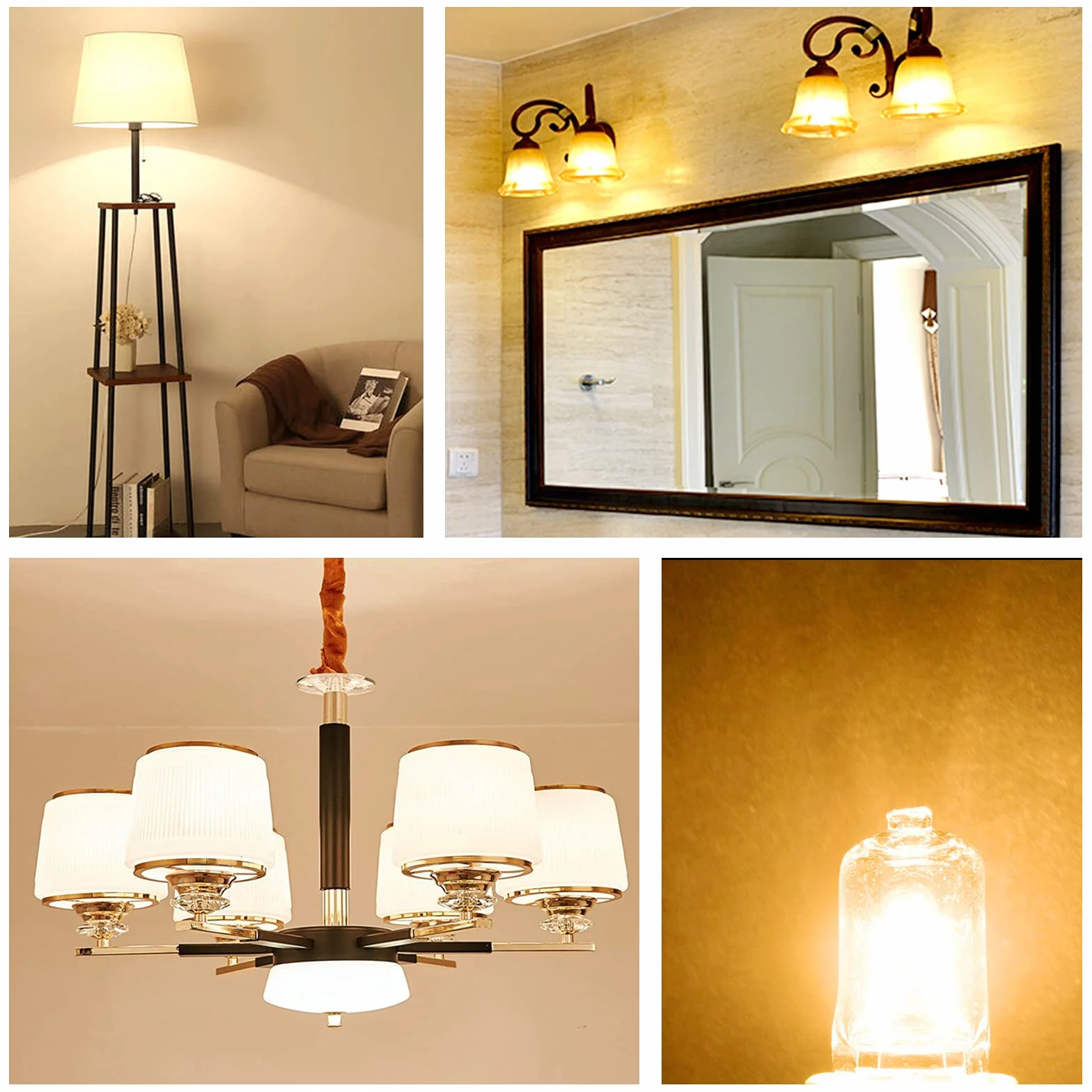 Ampoule Halogene G9 28W 230V 370LM Dimmable Blanc Chaud 2700K Résistant 300°C Lot de 12
