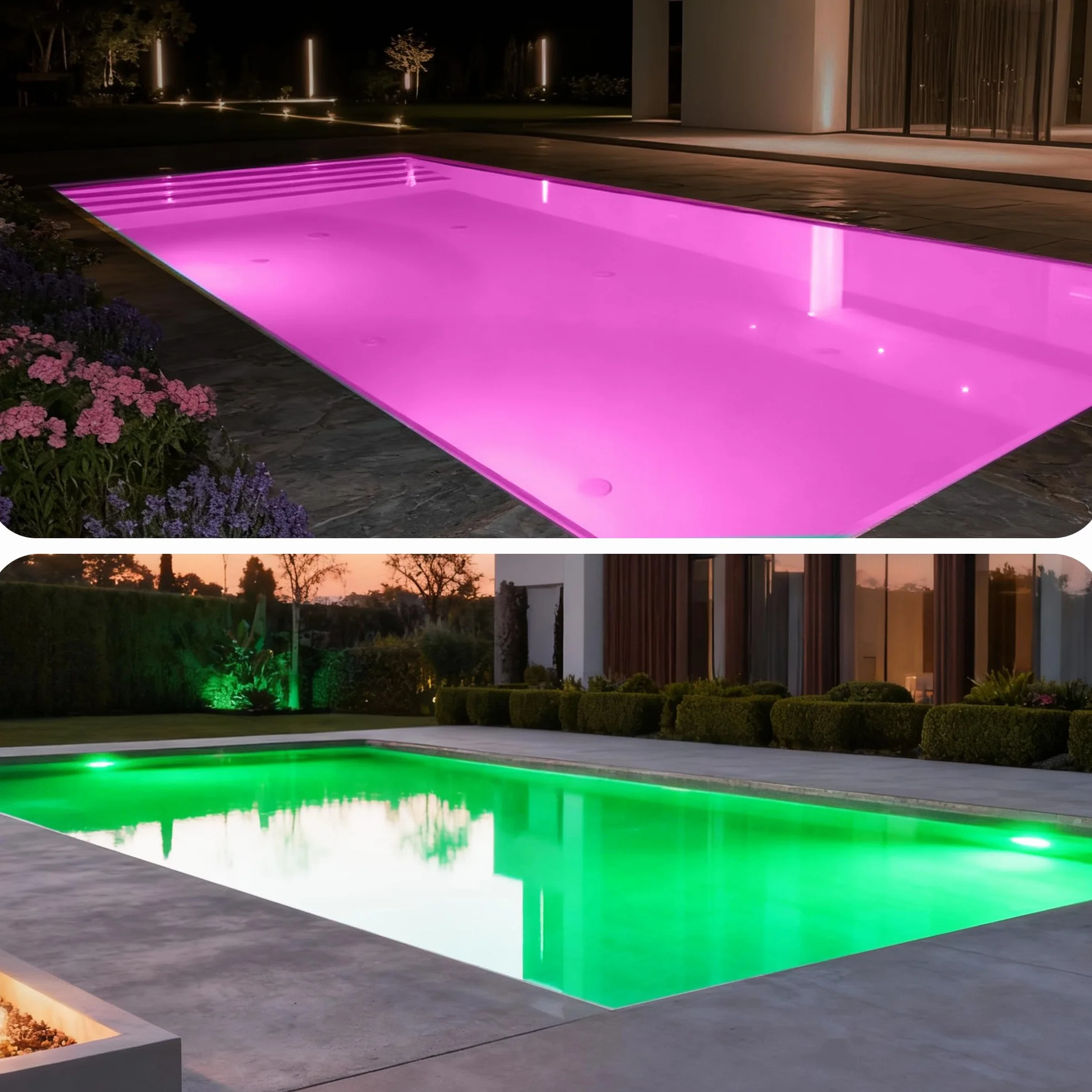 Projecteur Piscine LED 35W RGB Dimmable IP68 12V AC Lot de 2