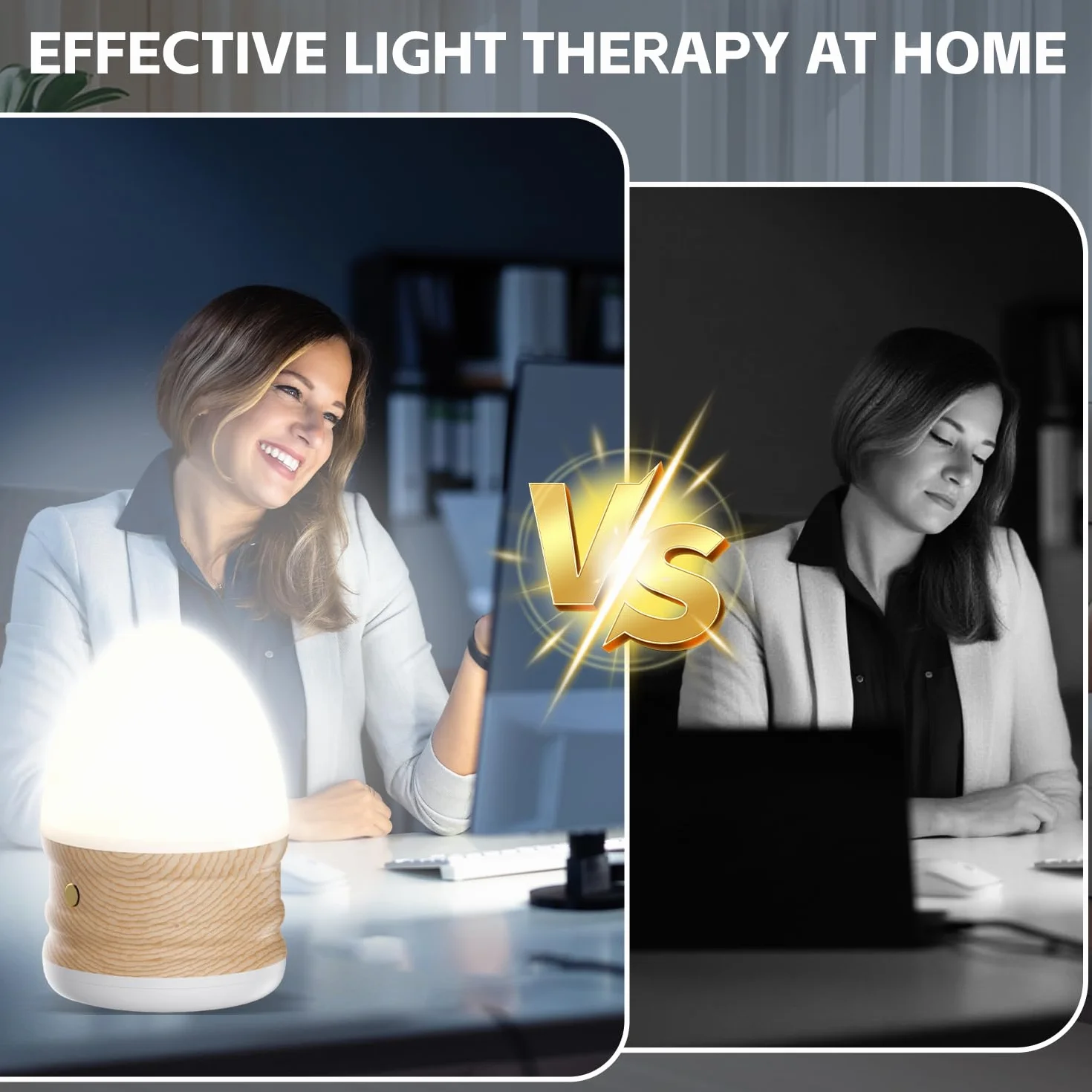 Lampe de Luminothérapie 13 000 Lux, Lampe Lumière du Jour sans UV, 3 Températures de Couleur, Variateur, Minuterie, Télécommande