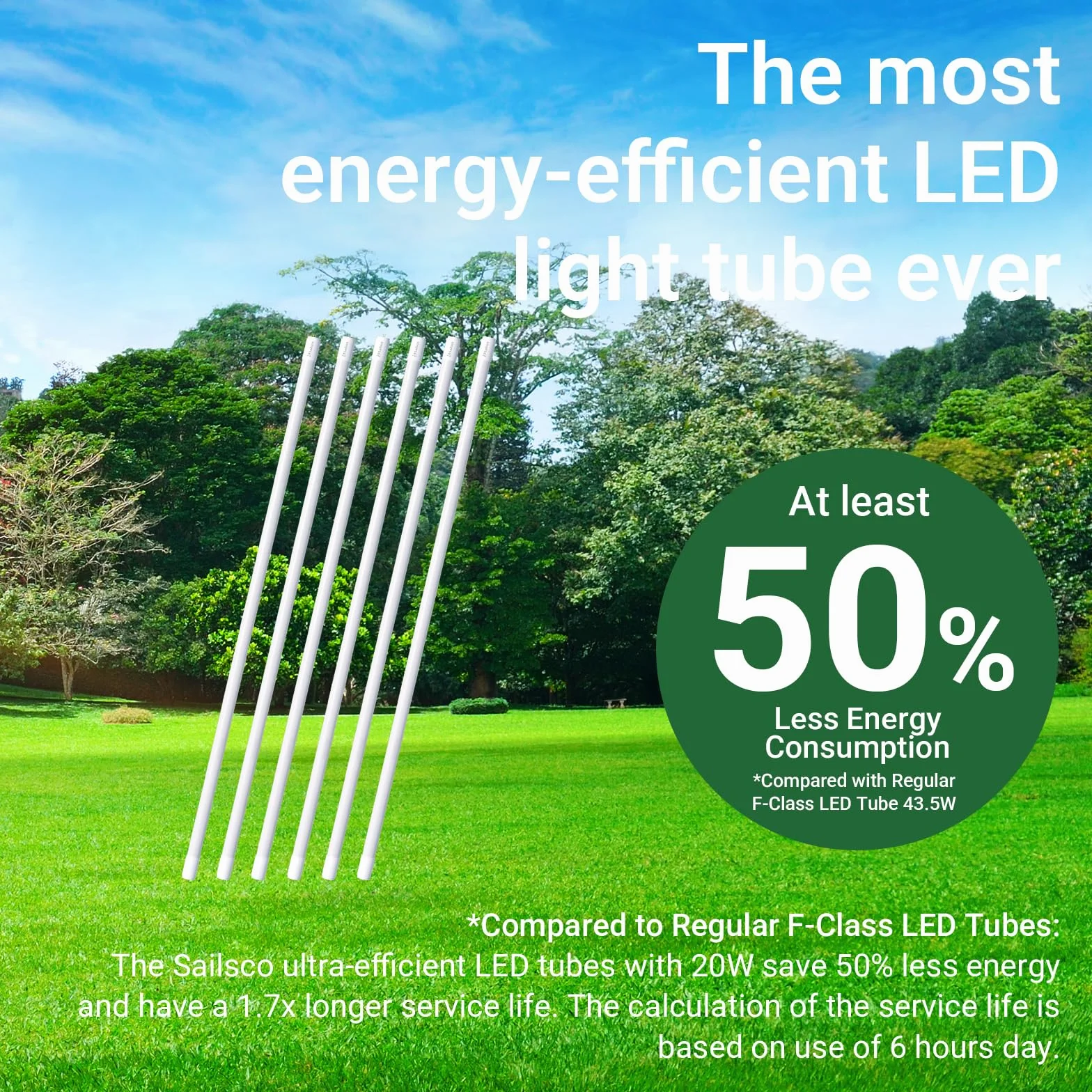 Réglette LED Linéaire T8 150cm 20W 3700LM 4000K Plafonnier Lot de 6