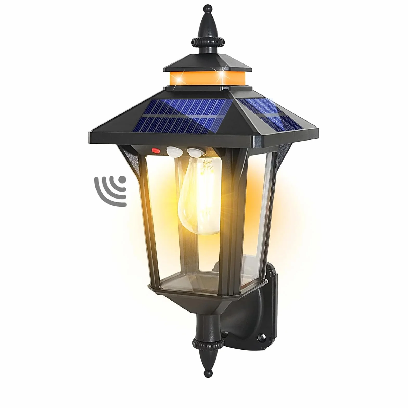 COLBOR Lampes Solaires Extérieur avec Détecteur de Mouvement, IP65, Style Vintage