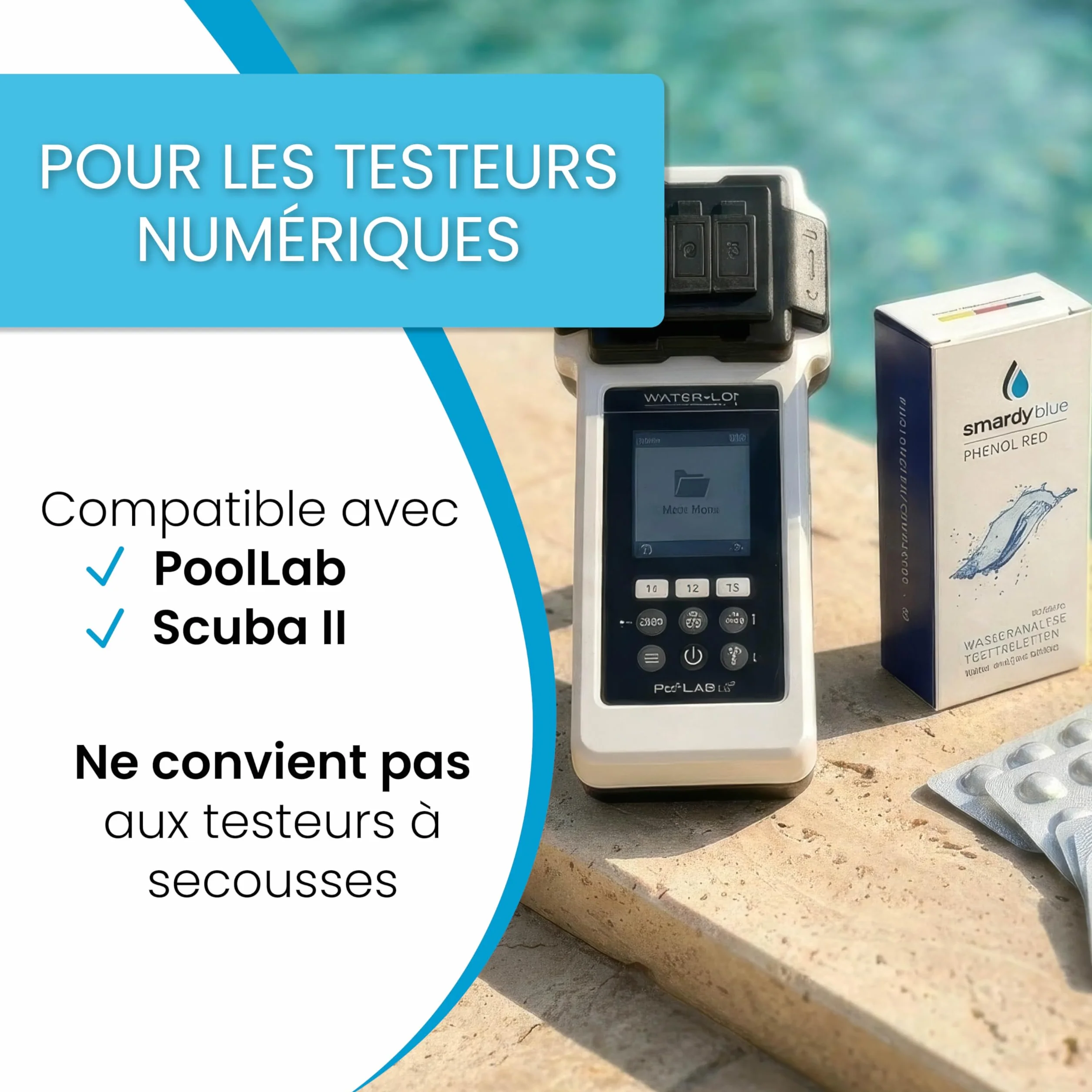Phenol Red Pastilles 50 pour Photomètre – Comprimés Test pH PoolLab SCUBA II BAYROL – Piscine Spa Jacuzzi Aquarium – Made in Germany