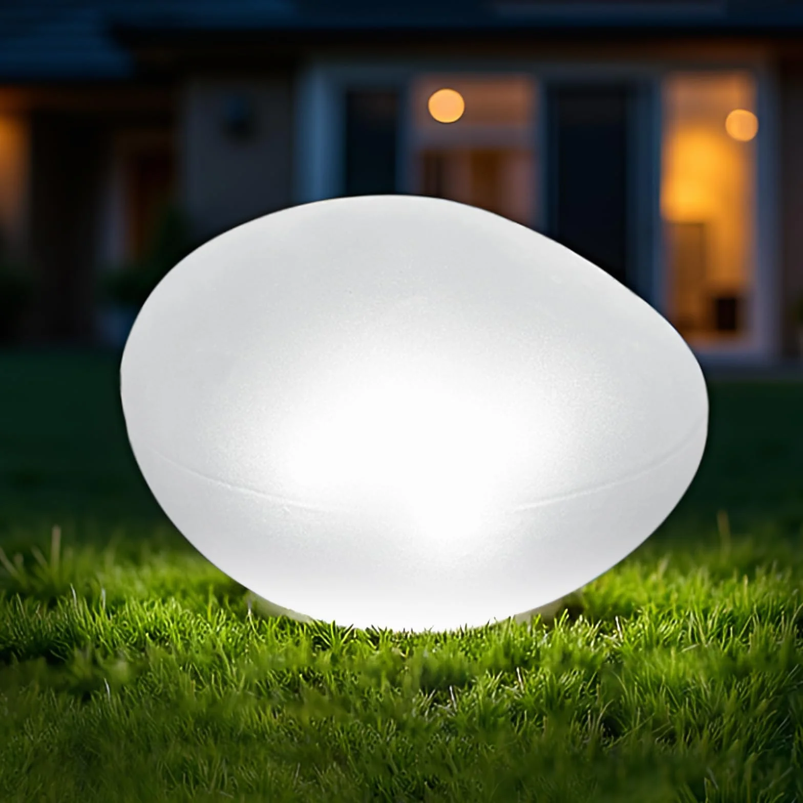 Lumière Blanche Froide Lampe Solaire en Verre, 4 LED, Étanche IP44, Allumage Automatique pour Jardin