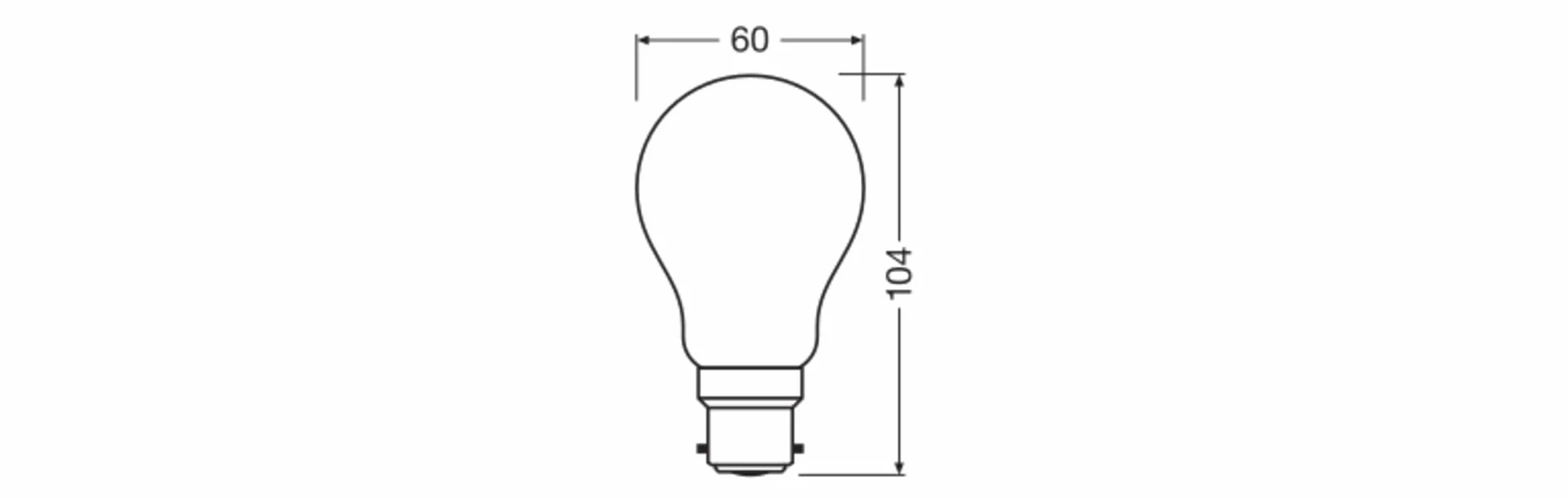 Osram Lampe LED A40 filament étoile 2700K blanc chaud 3,4W B22d 470lm dépolie