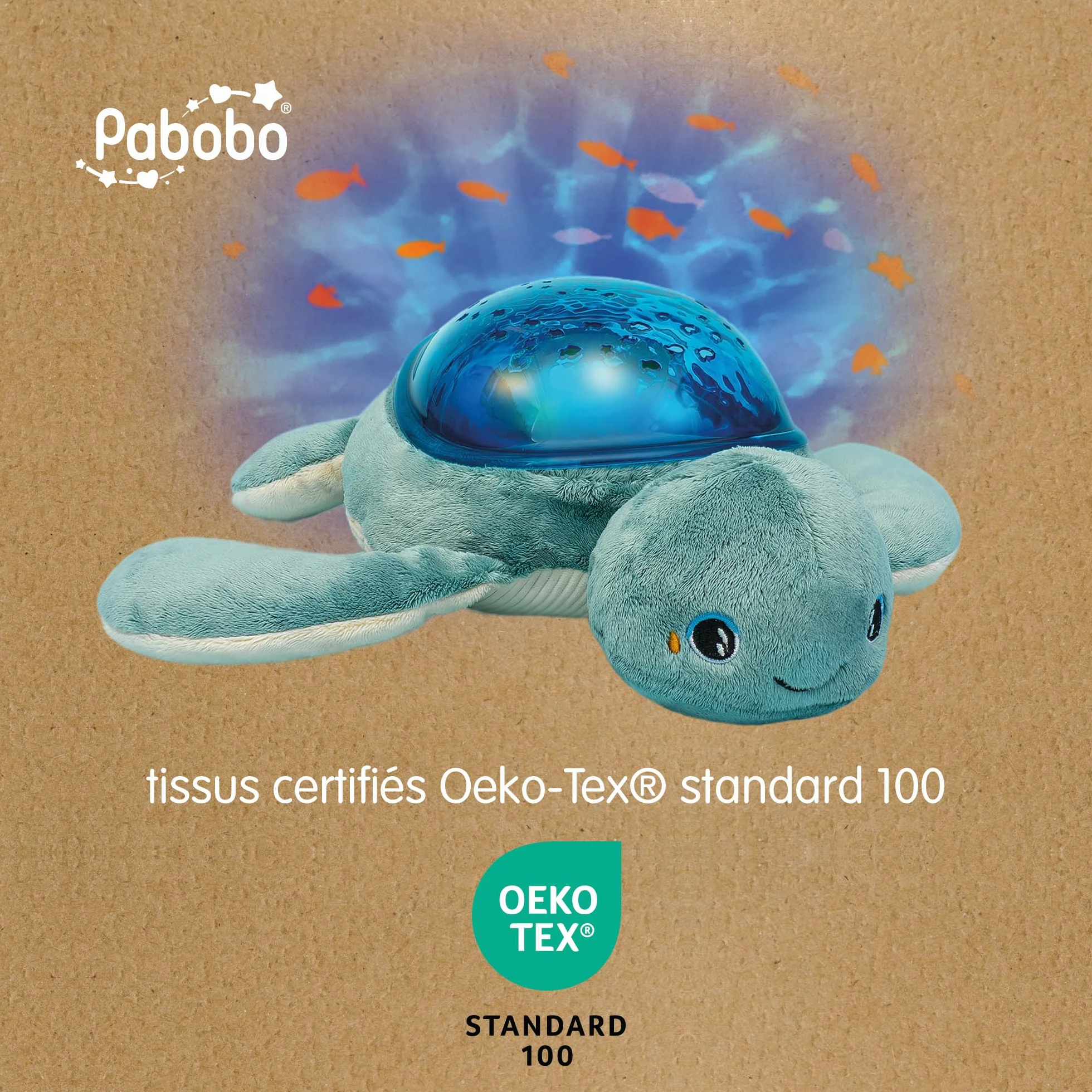 Pabobo Veilleuse Tortue Aqua Dream Bébé Projections Animées Sons Apaisants Rechargeable USB-C