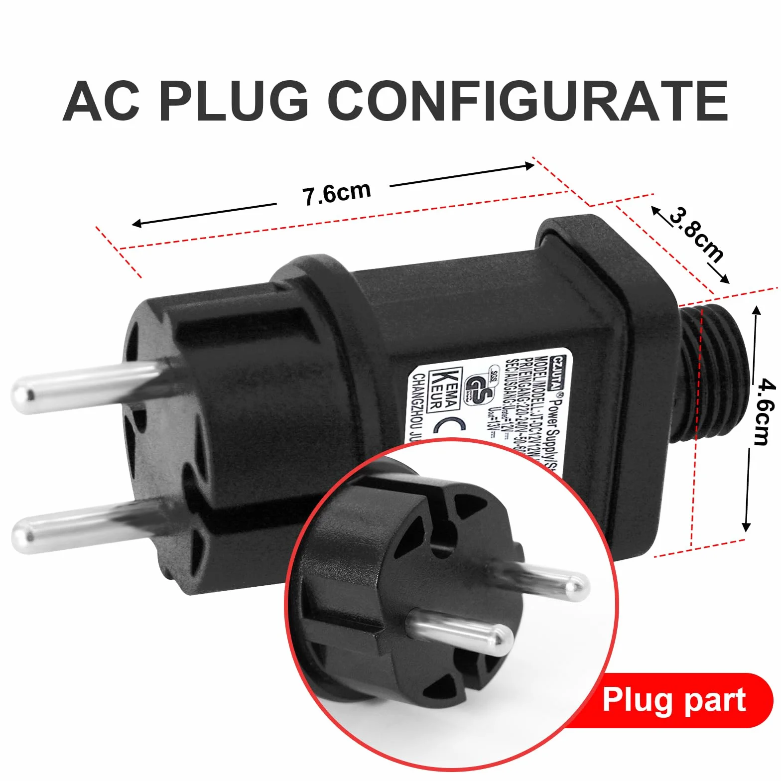 Transformateur LED CZJUTAI 12V 12W IP44 Alimentation éclairage Noël
