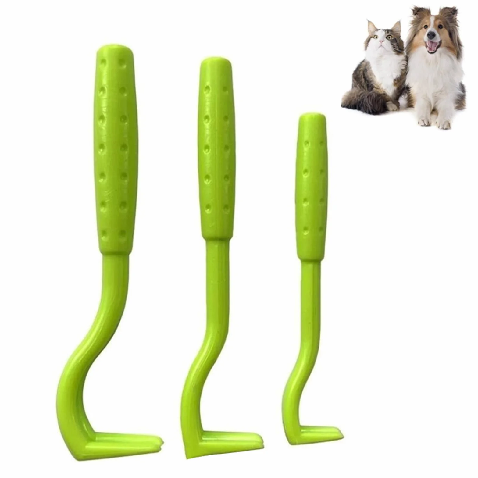 GeekerChip 3 Pièces Pince à Tiques Anti-Tique pour Chiens Chats Vert