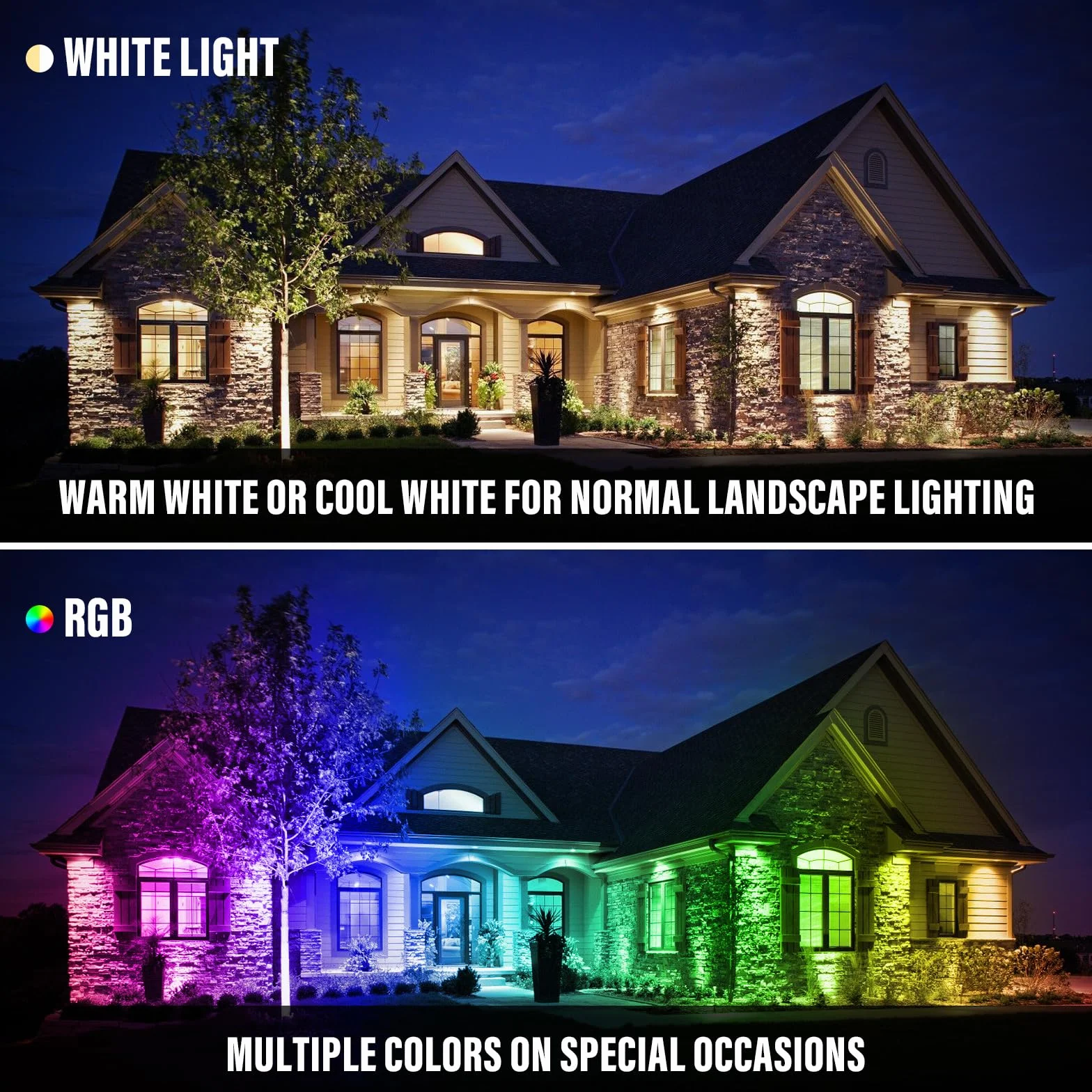 Projecteur LED RGB Exterieur 30W 16 Couleurs 4 Modes IP66 Jardin