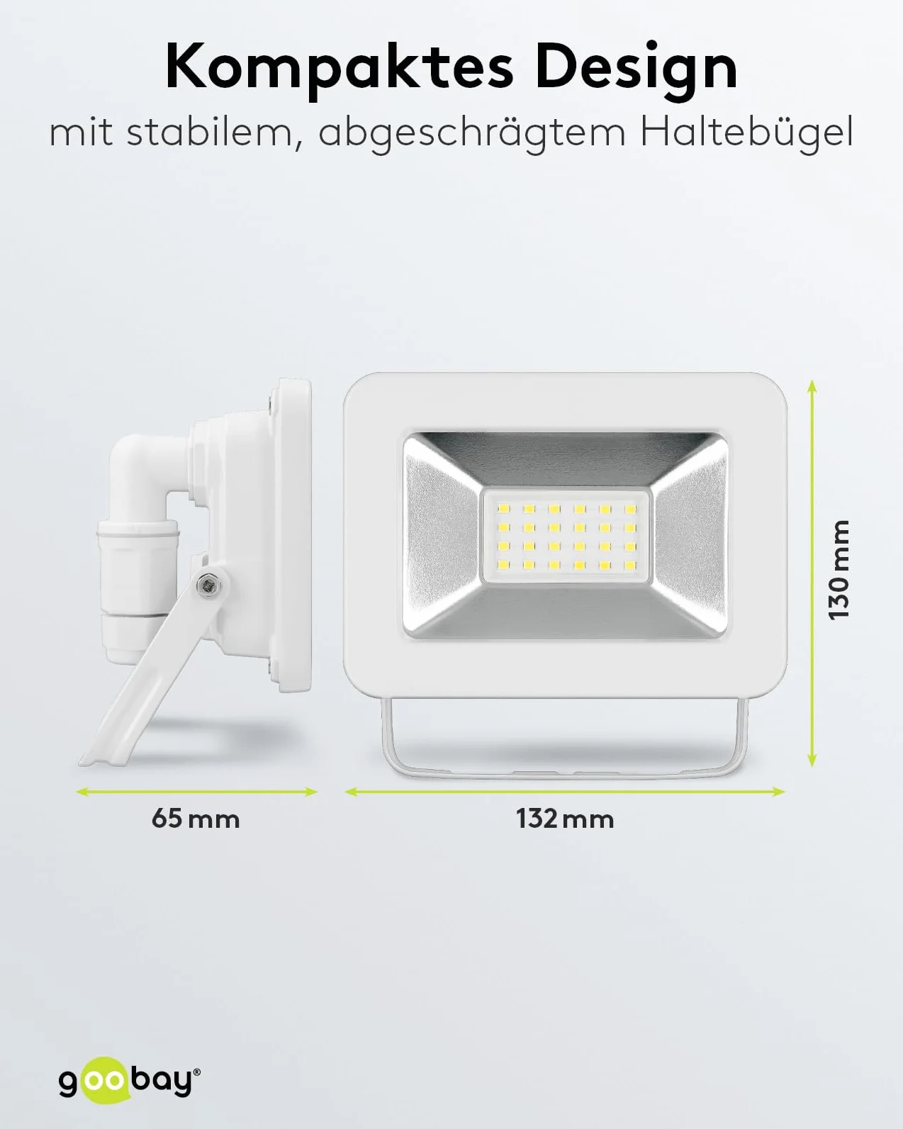 Goobay Projecteur LED 20W 4000K 1700lm IP65 Blanc Neutre