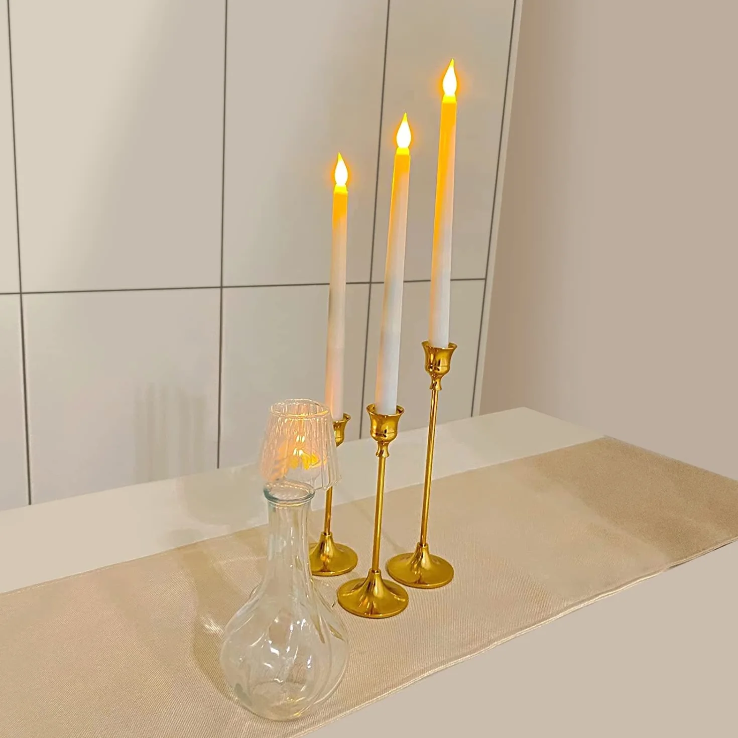 Bougies à LED sans Flamme, Bougie Électrique, Lampe pour Décoration de Fête