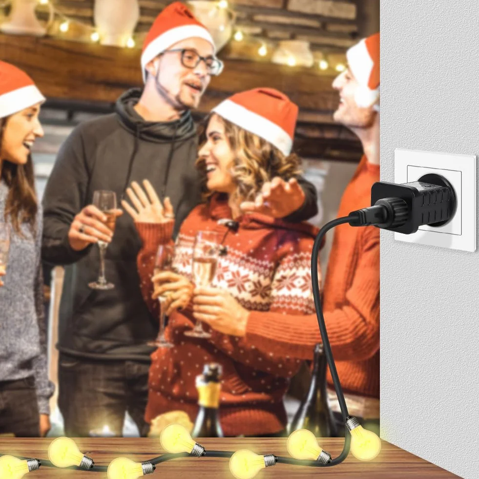 AXFEE Clignoteur pour Guirlande lumineuse 31V 6W, IP44, 8 Modes avec Mémoire